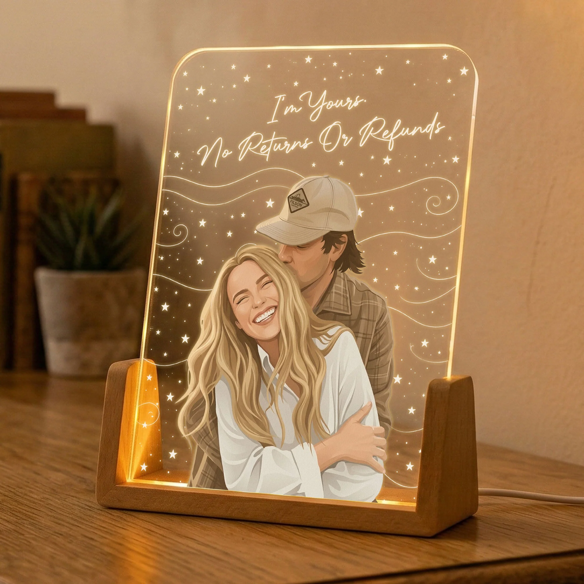 Turn Your Photo Into Art - Romantic Love Gifts For Couples, Him, Her - Personalized Night Light - Image 6