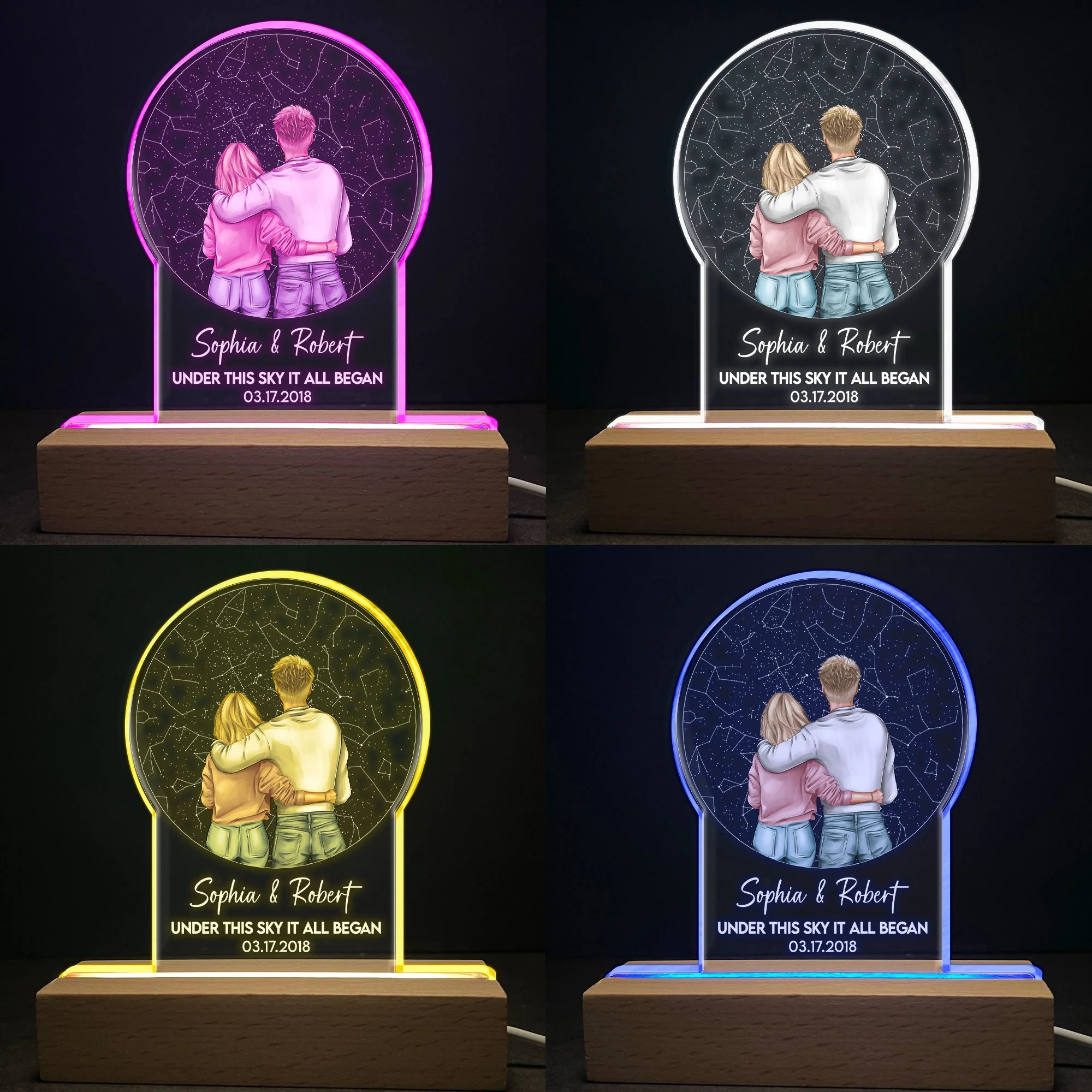 Under This Sky It All Began - Personalized LED Light - Image 4