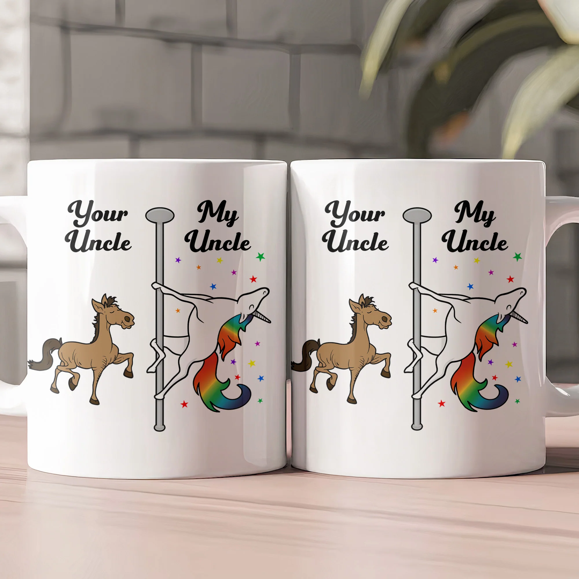 Unicorn Uncle Aunt Funny Gift - Personalized Mug - Image 2