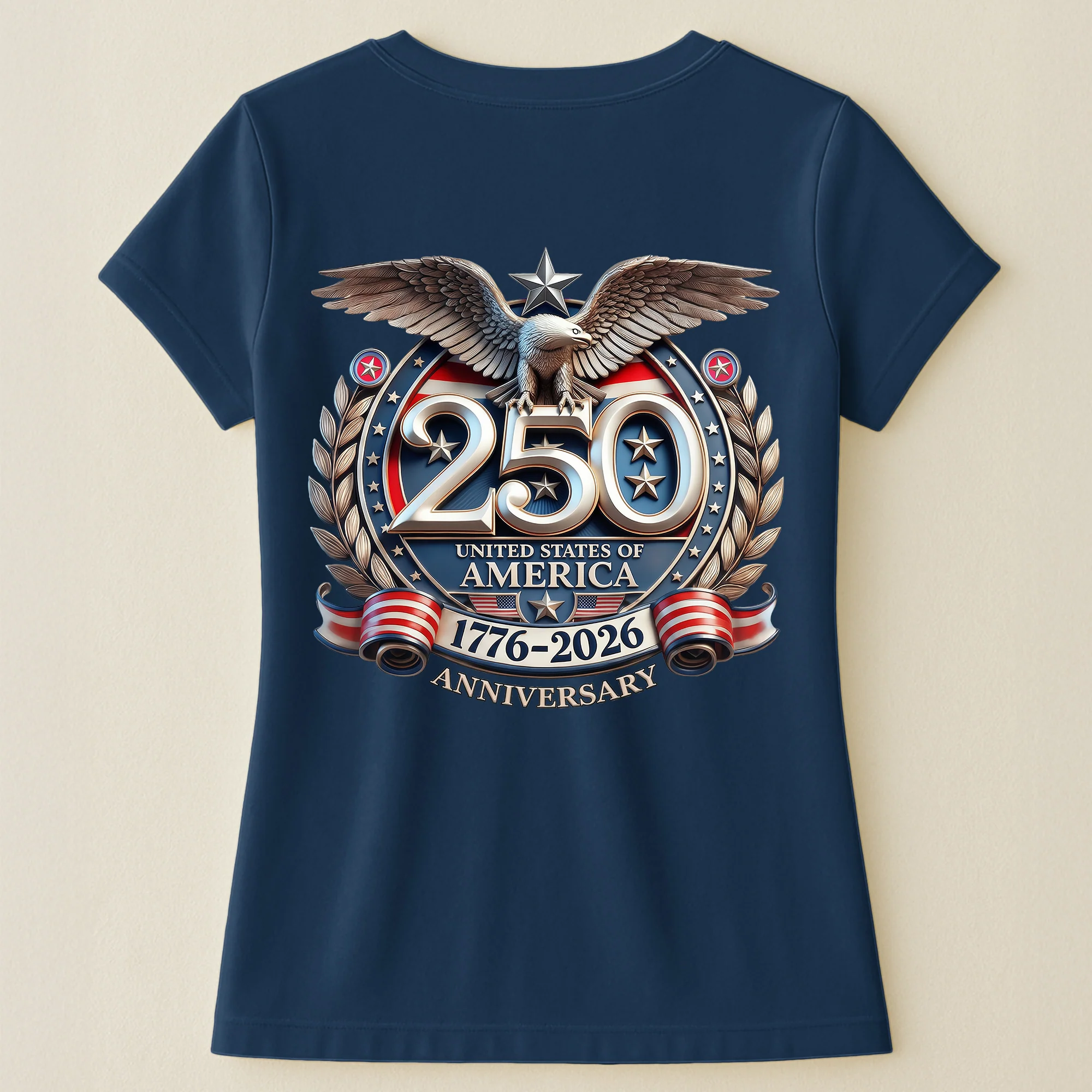 United States 250th Anniversary Silver Eagle - Back Printed Shirt - Image 16