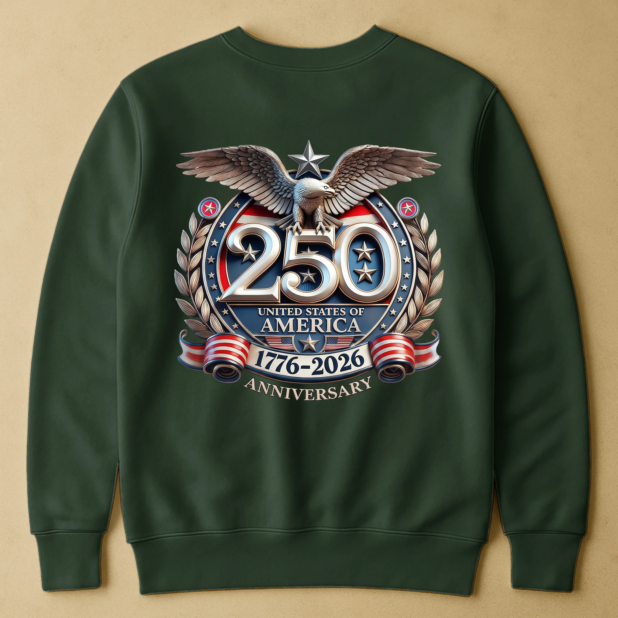United States 250th Anniversary Silver Eagle - Back Printed Shirt - Image 9