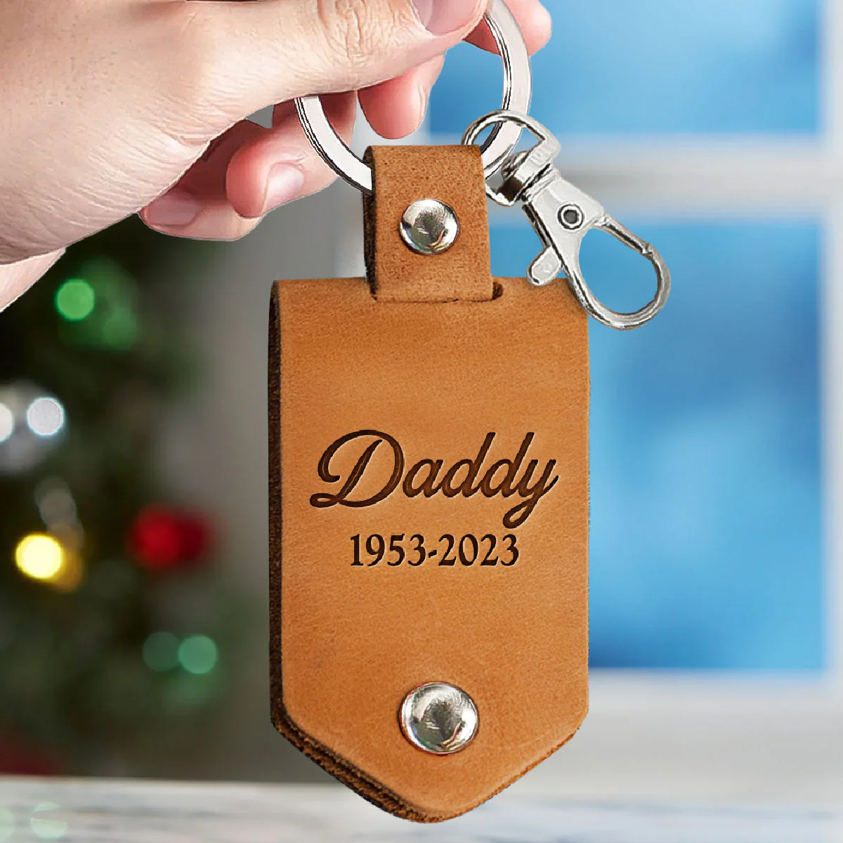 Until I See You Again - Personalized Leather Photo Keychain - Image 2
