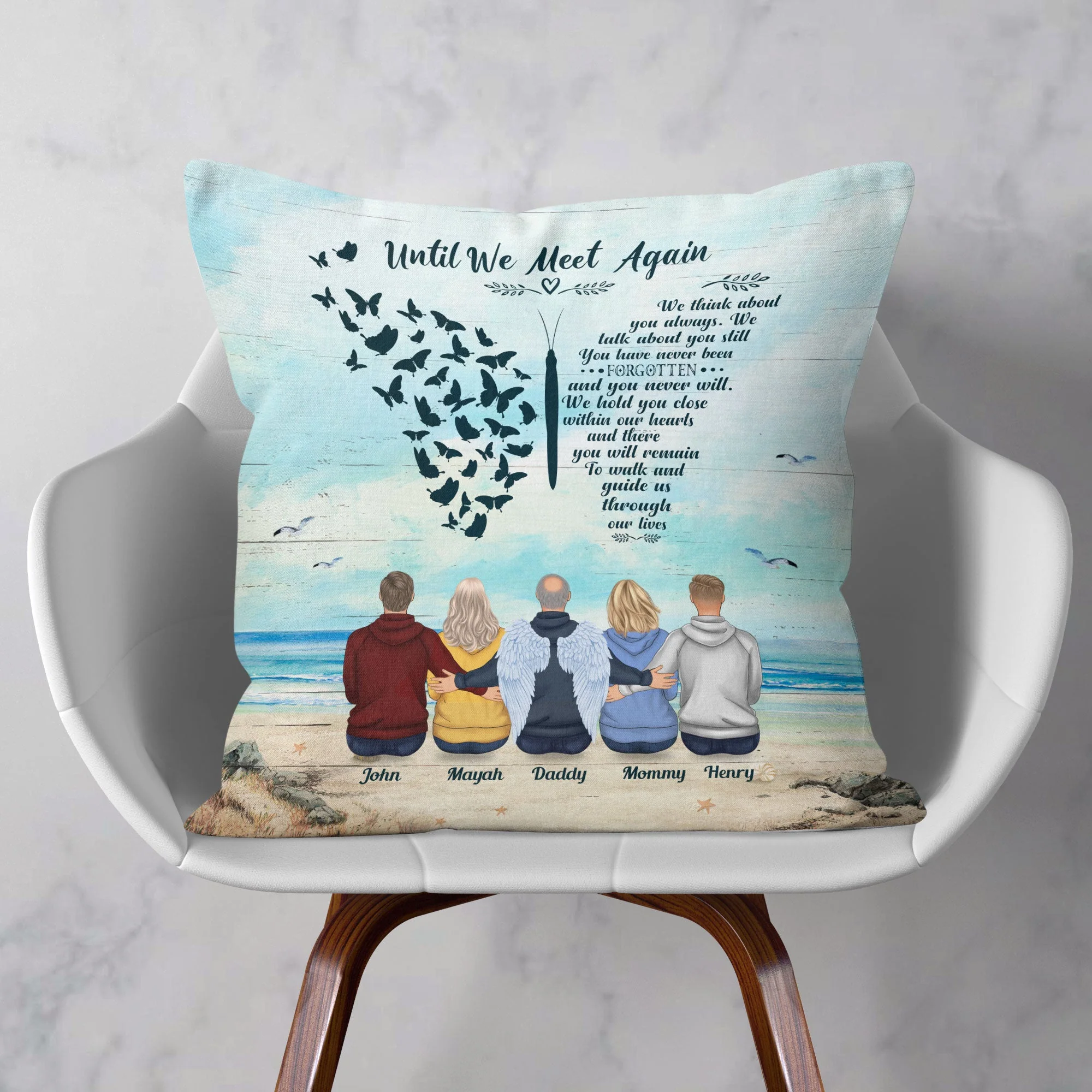 Until We Meet Again - Personalized Pillow (Insert Included) - Image 2