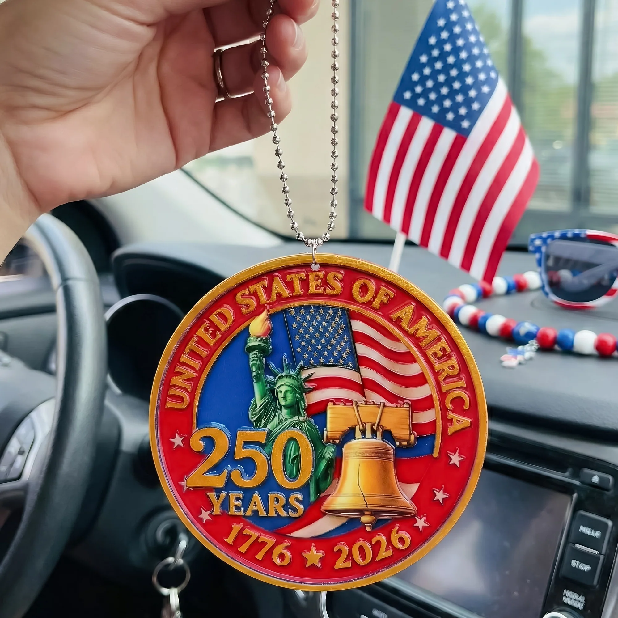 USA 250th Anniversary Resin Ornament, 1776-2026 Liberty Bell Decoration, Patriotic Ornament - Image 3