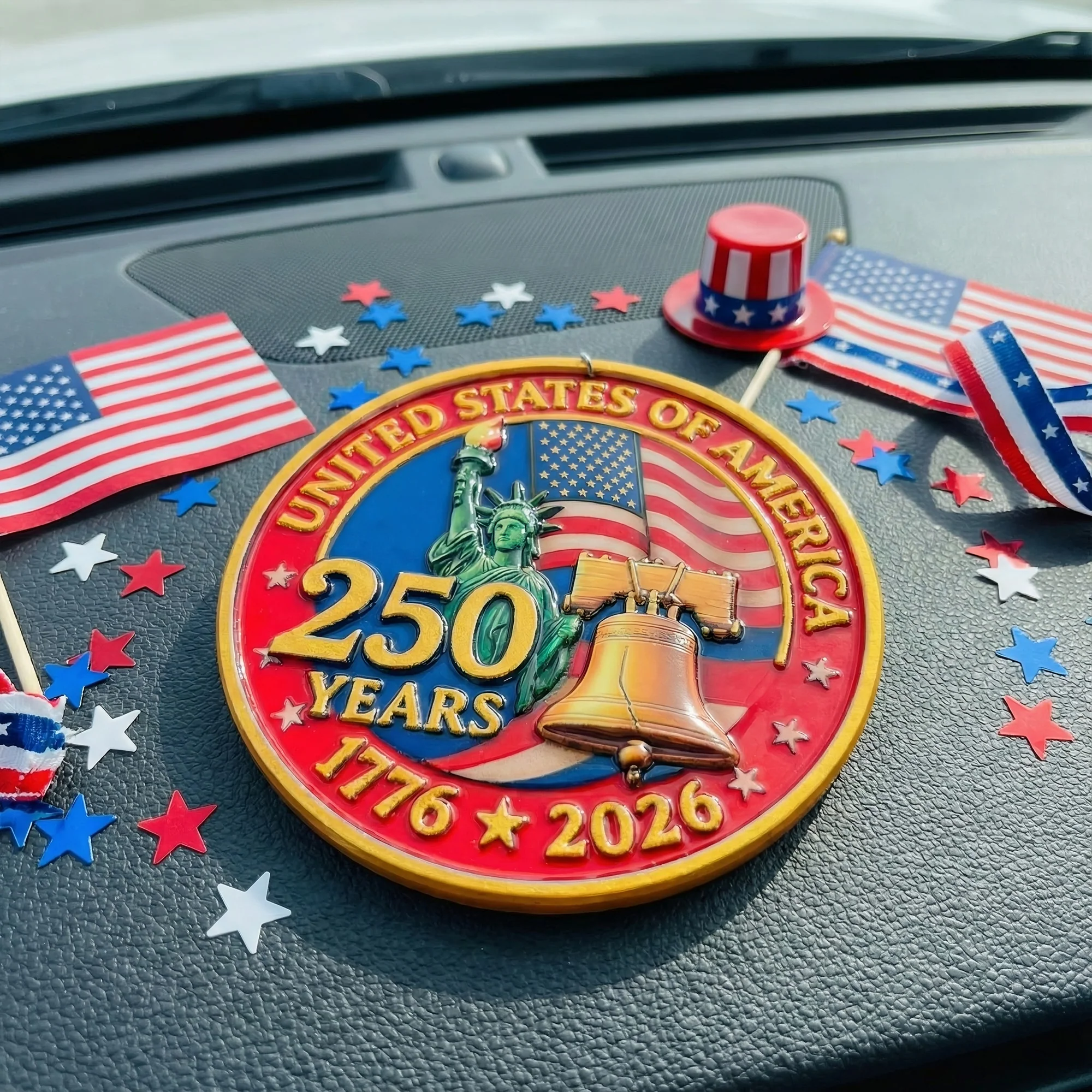 USA 250th Anniversary Resin Ornament, 1776-2026 Liberty Bell Decoration, Patriotic Ornament - Image 6