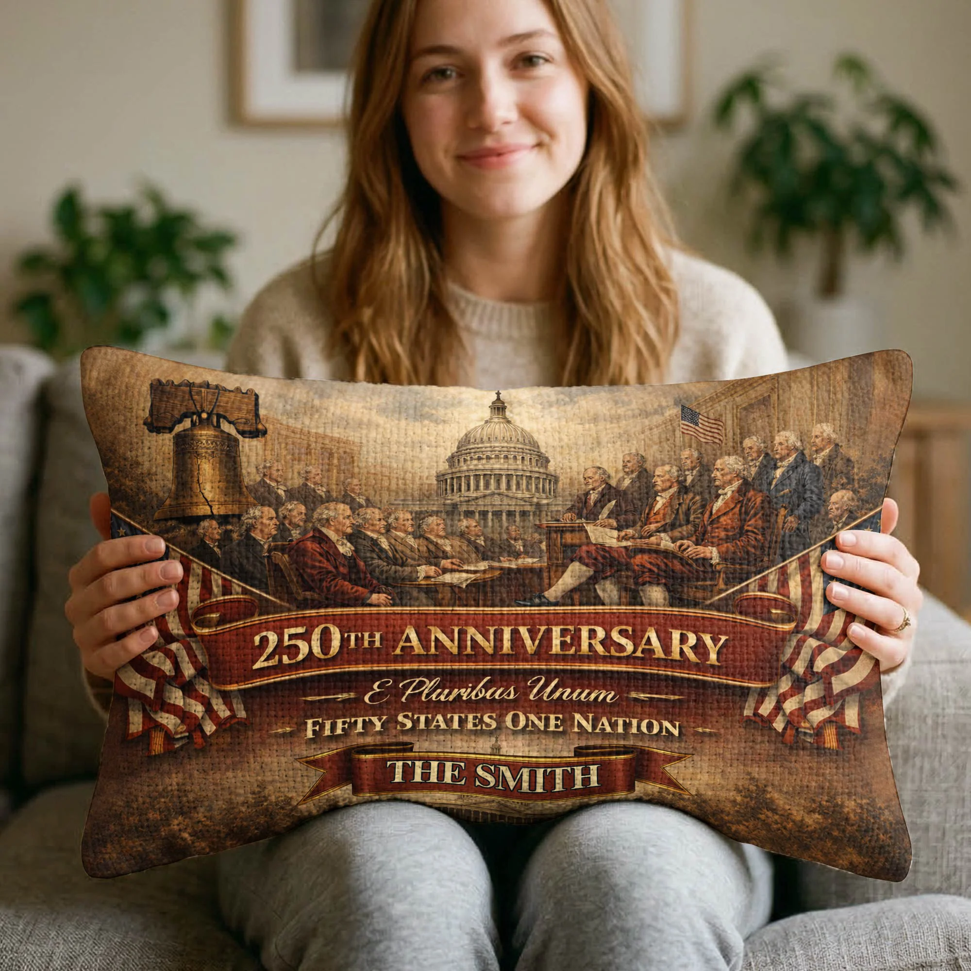 USA 250th Anniversary We The People - Personalized Pillow Cover - Image 7