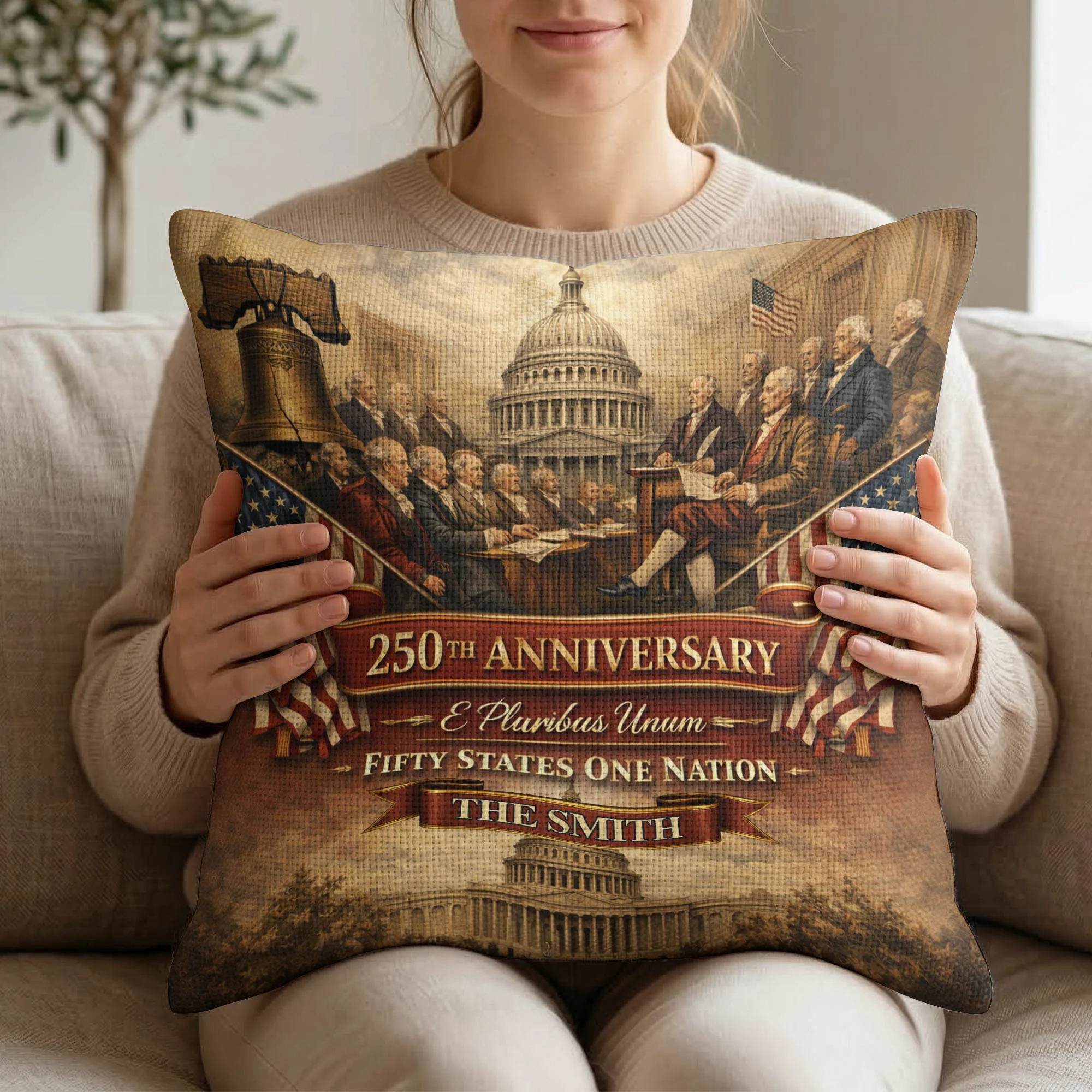 USA 250th Anniversary We The People - Personalized Pillow Cover - Image 8