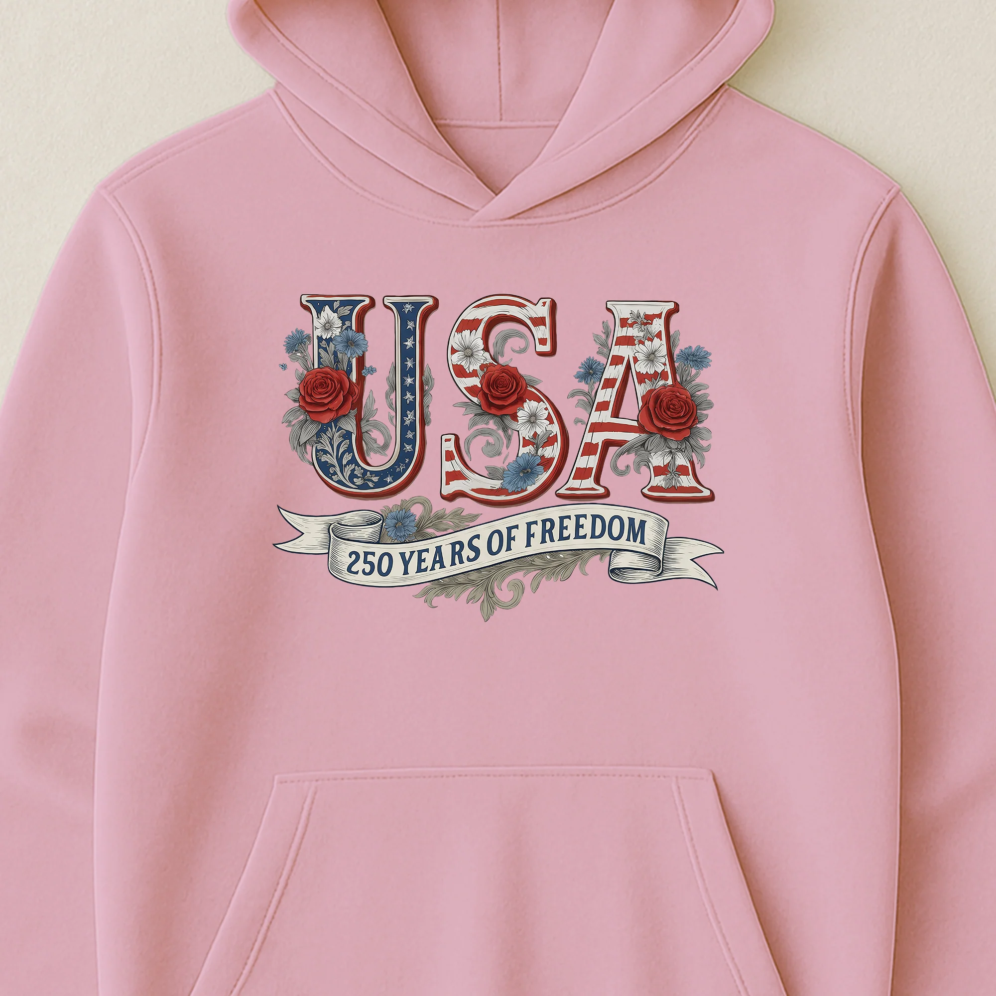 USA Floral 250 Years Of Freedom Vintage - Shirt - Image 12