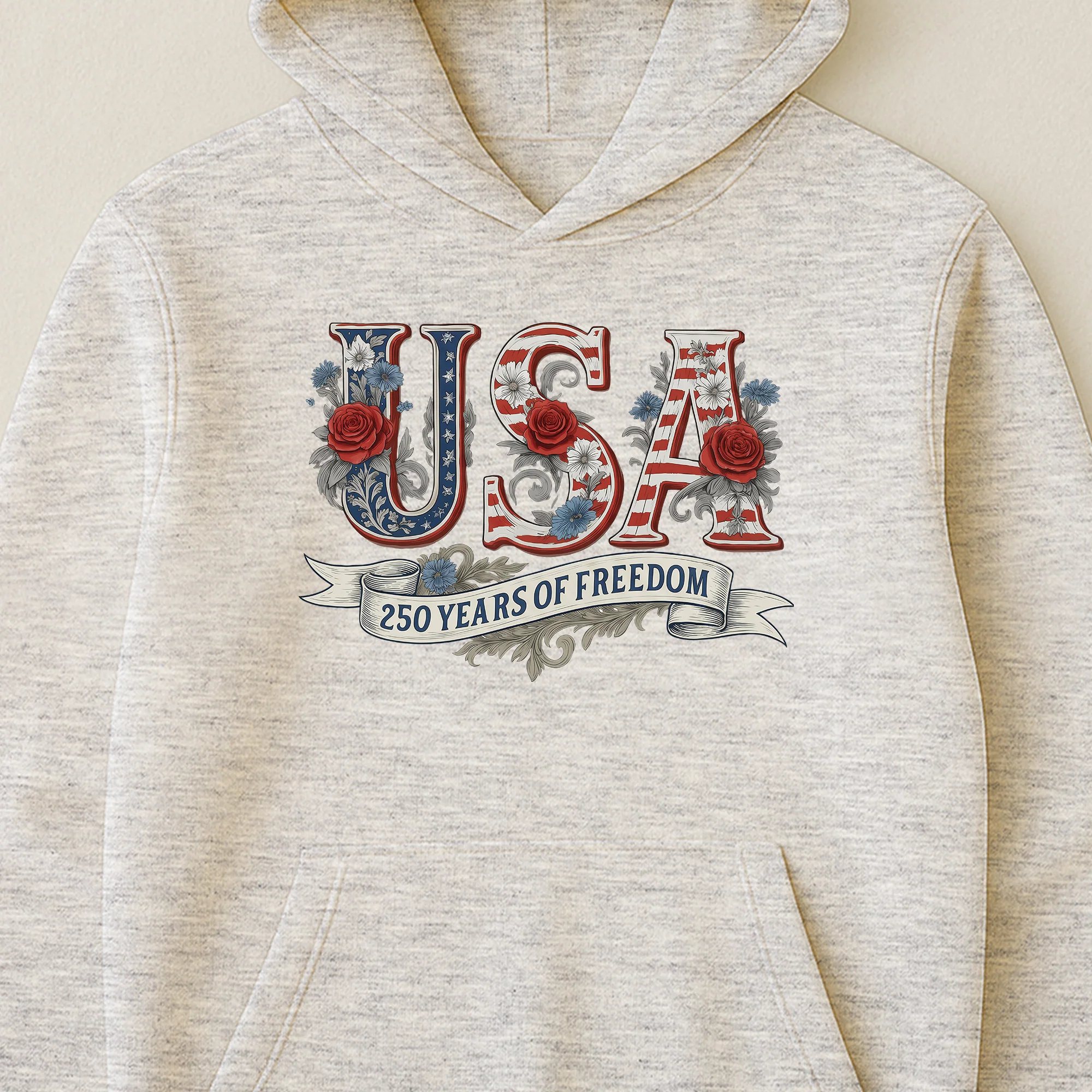 USA Floral 250 Years Of Freedom Vintage - Shirt - Image 13