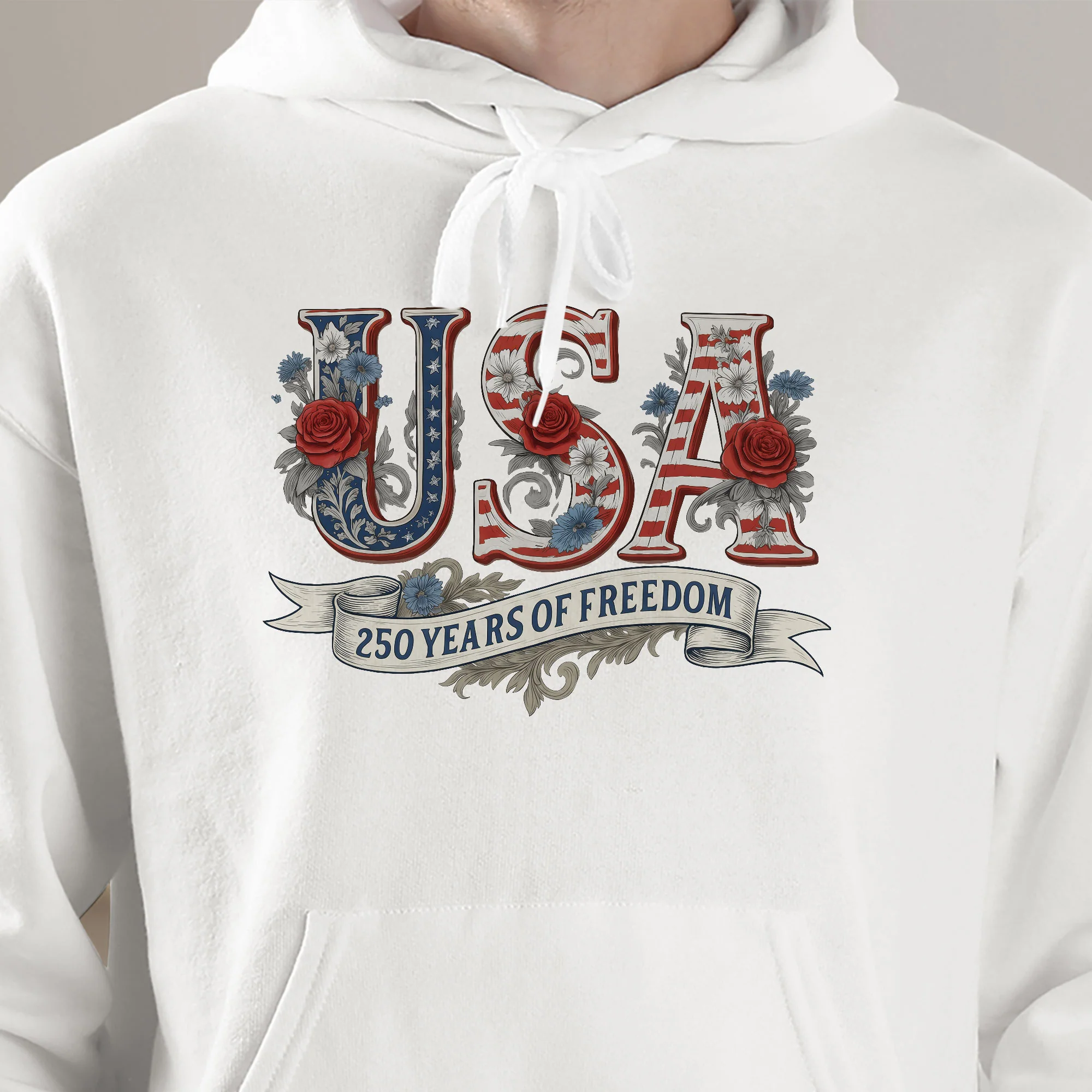 USA Floral 250 Years Of Freedom Vintage - Shirt - Image 6