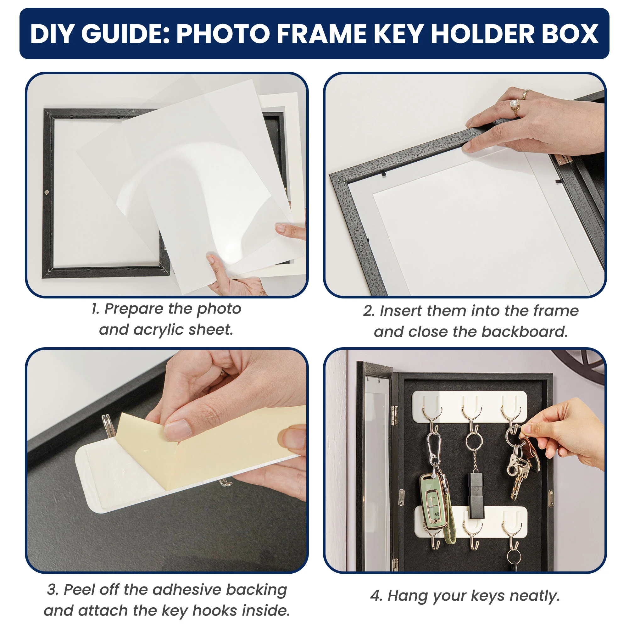 Van Gogh Wall Art You & Me We Got This - Personalized Hidden Key Holder Photo Frame - Image 6