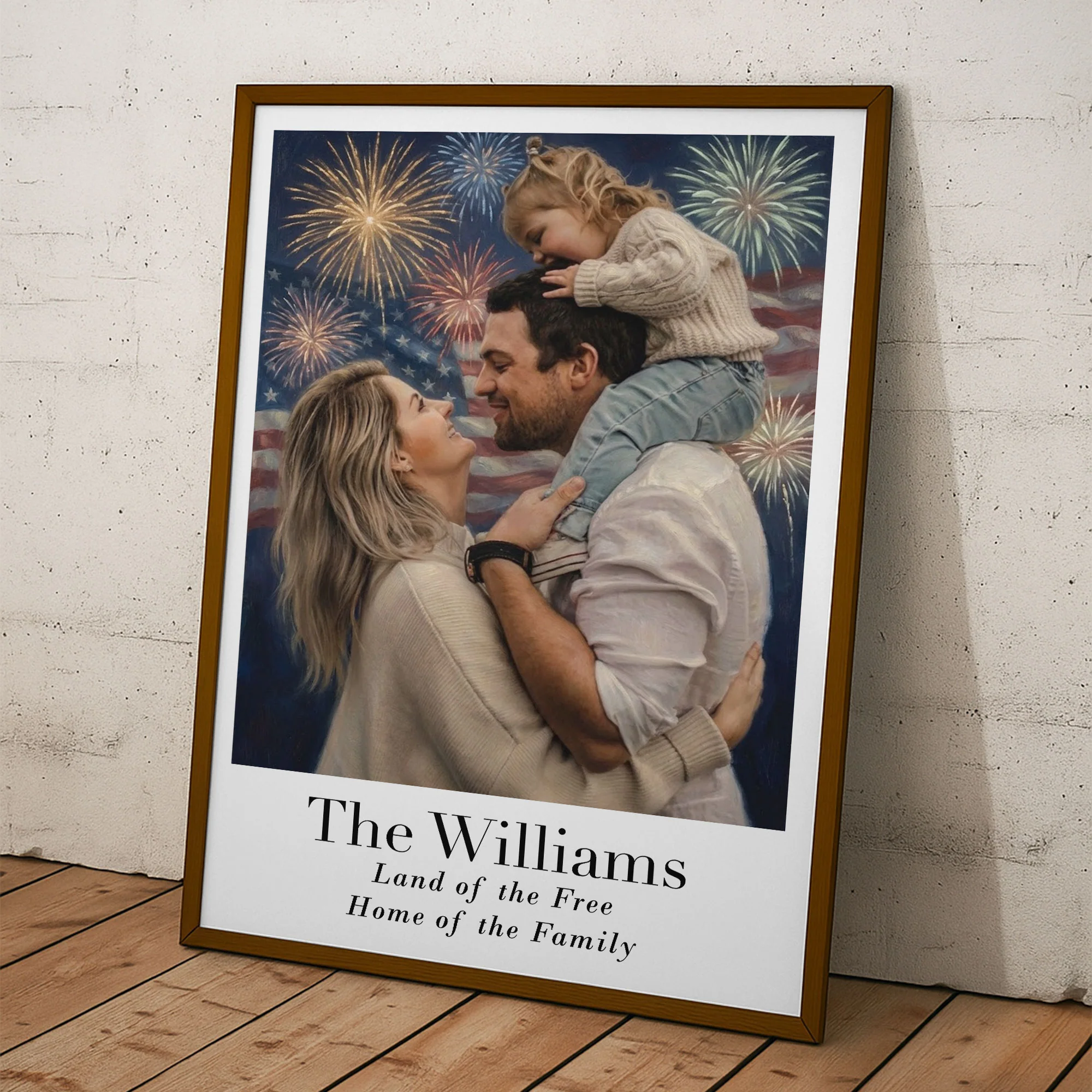 Vintage 4Th Of July Fine Art Oil Painting Style - Personalized Photo Poster - Image 5