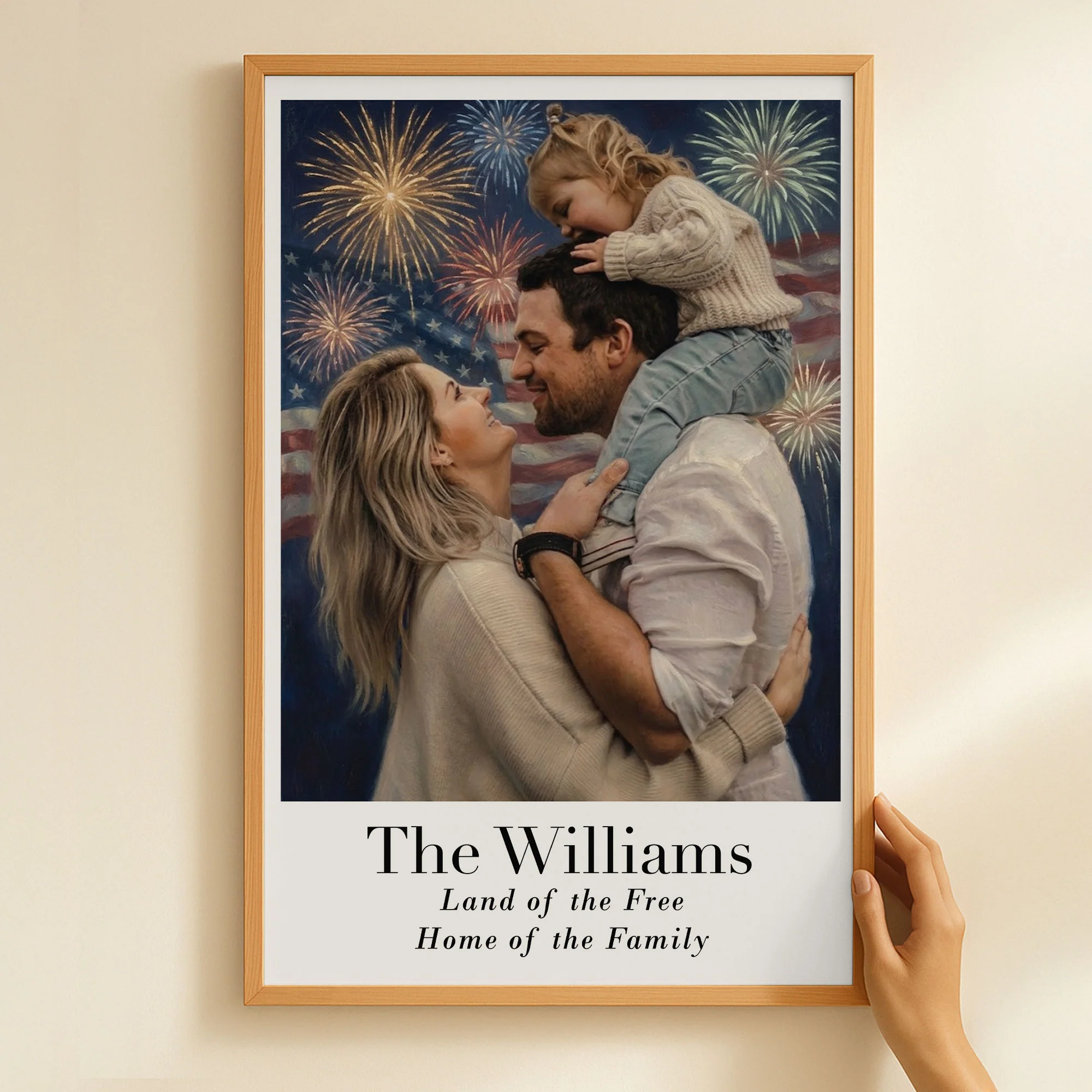 Vintage 4Th Of July Fine Art Oil Painting Style - Personalized Photo Poster - Image 6