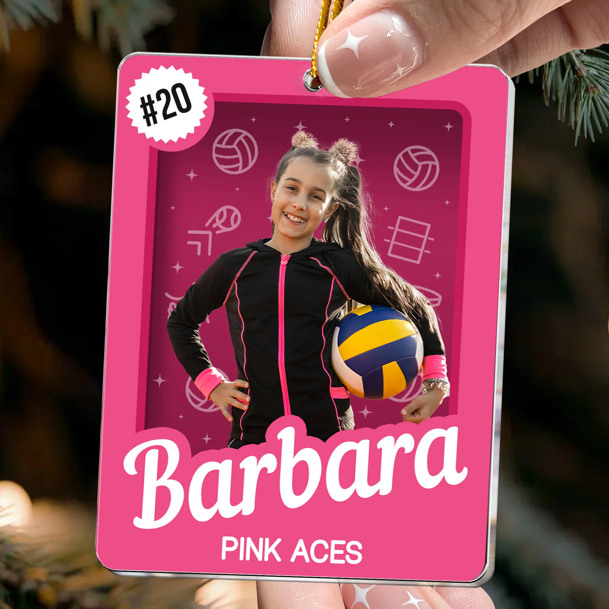 Volleyball Lover Toy Box - Personalized Acrylic Photo Ornament - Image 2
