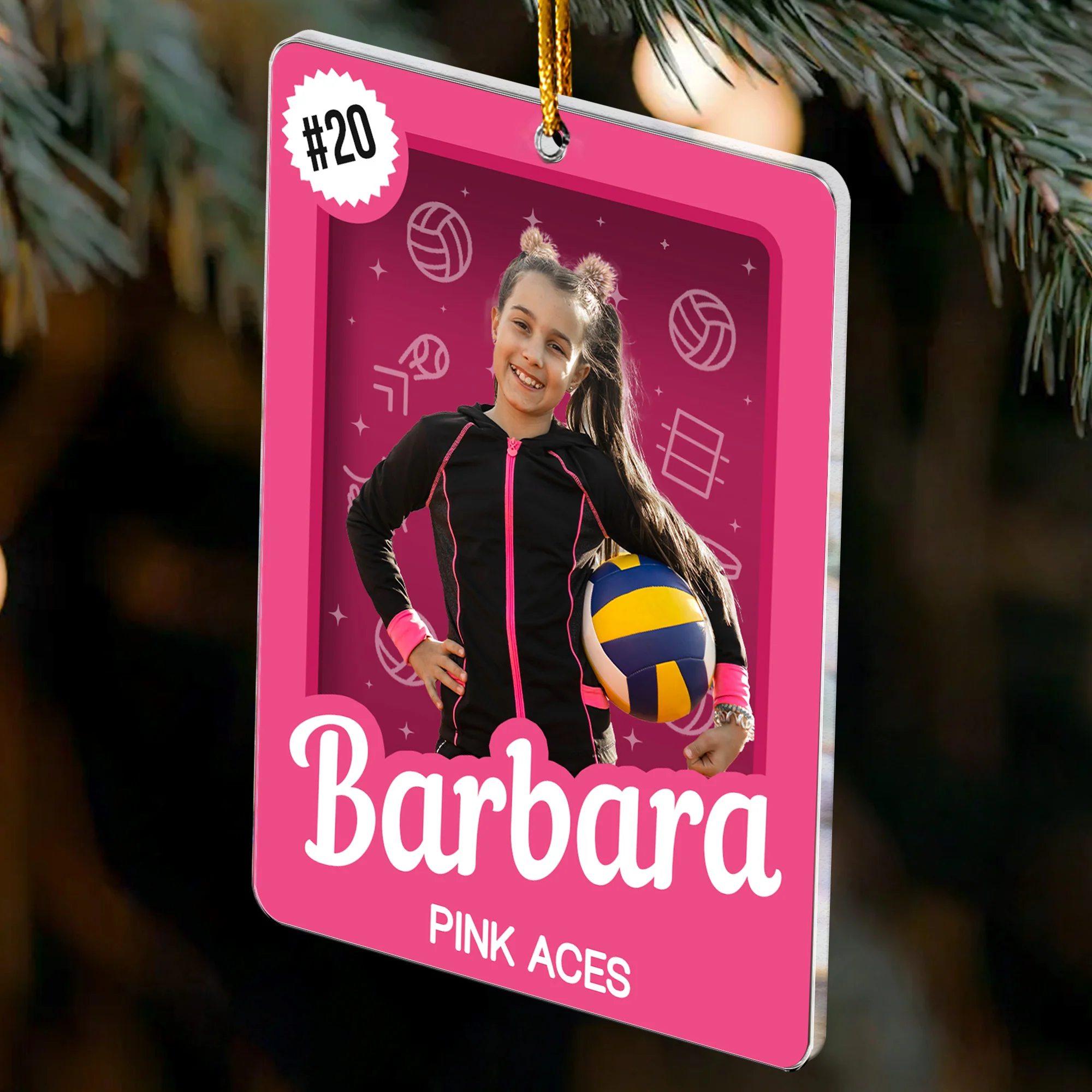 Volleyball Lover Toy Box - Personalized Acrylic Photo Ornament - Image 4