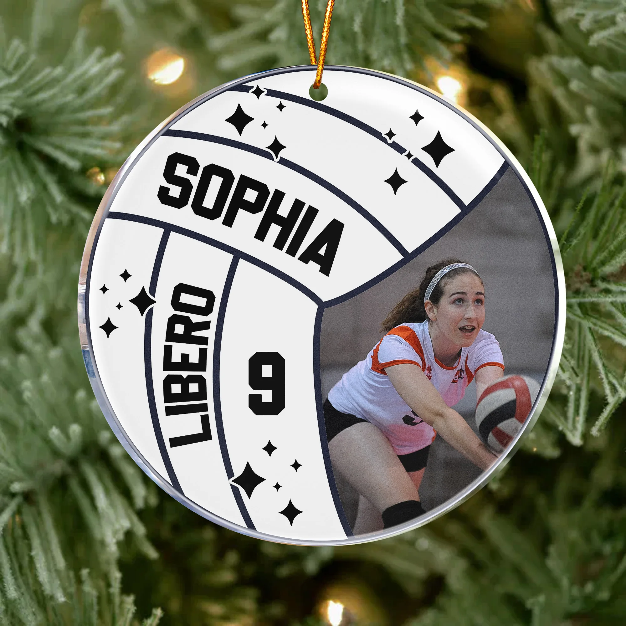 Volleyball Player - Personalized Acrylic Photo Ornament - Image 2