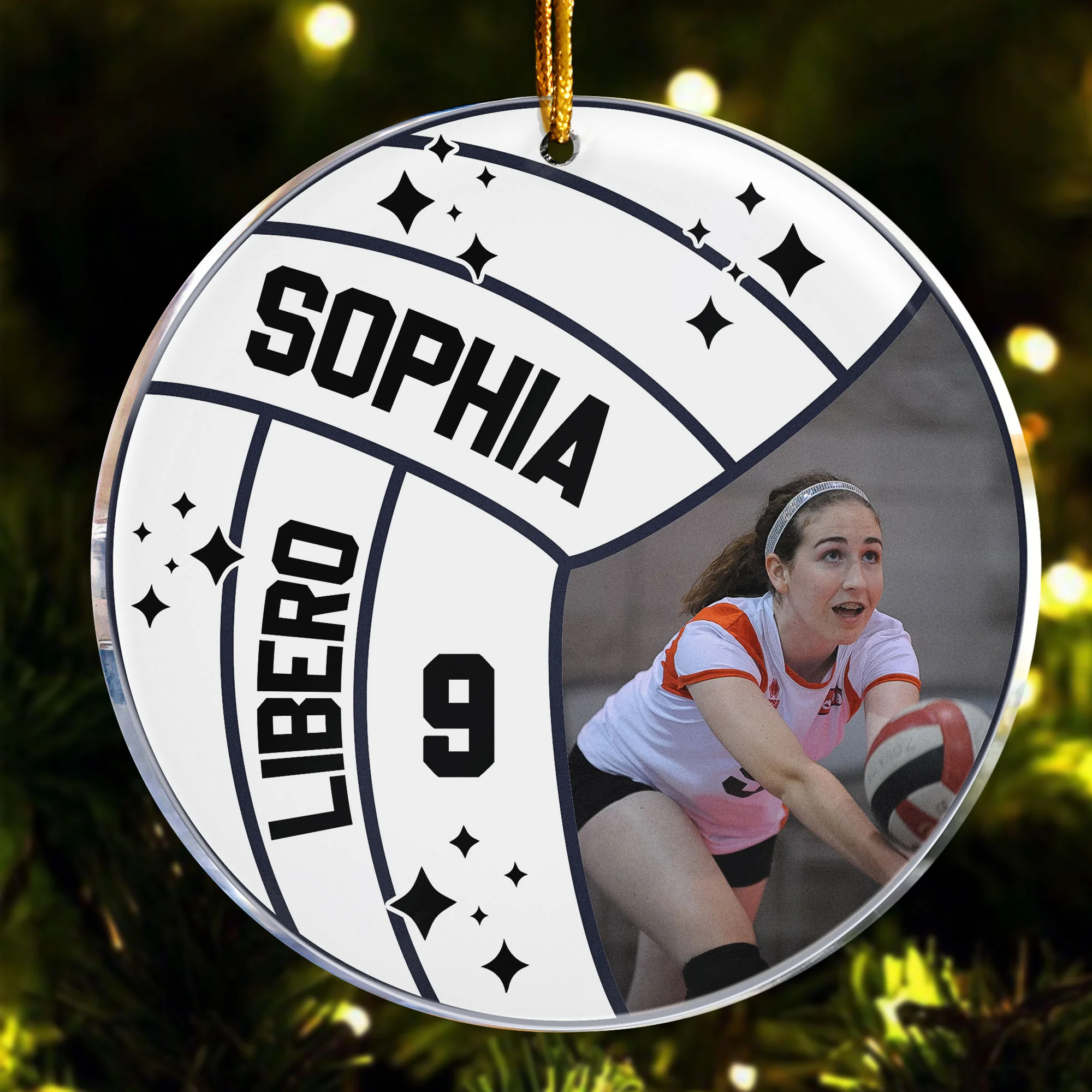 Volleyball Player - Personalized Acrylic Photo Ornament - Image 6