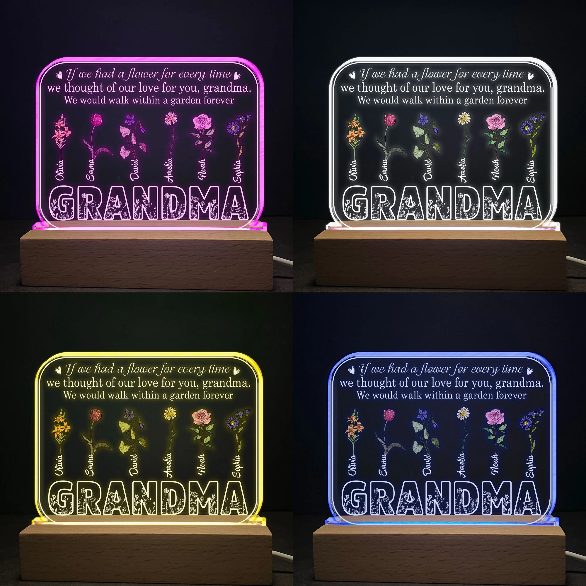 Walk Within A Garden Forever - Personalized LED Light - Image 4
