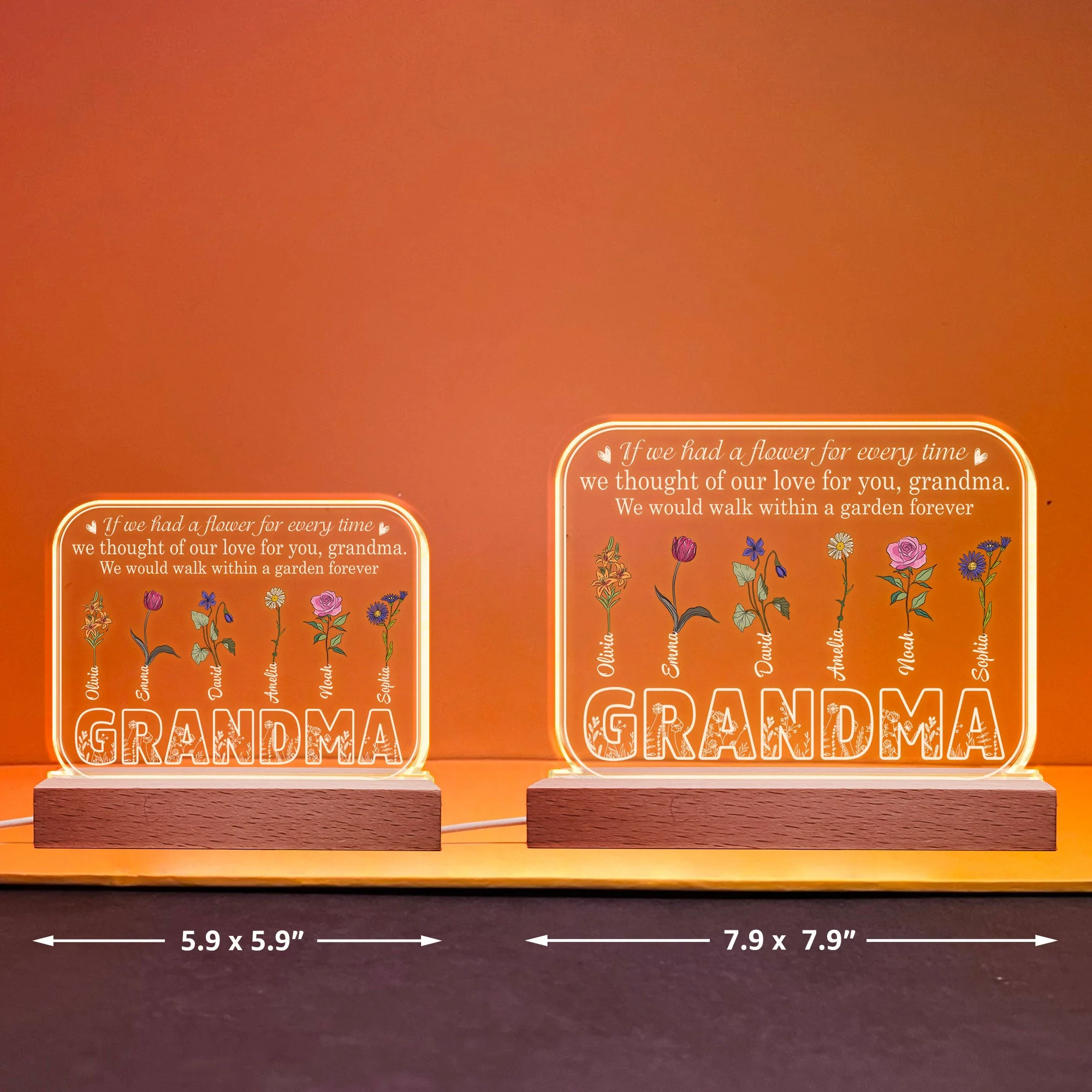 Walk Within A Garden Forever - Personalized LED Light - Image 6