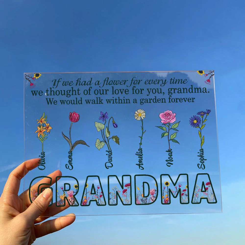 Walk Within A Garden Forever - Personalized Acrylic Plaque - Image 4