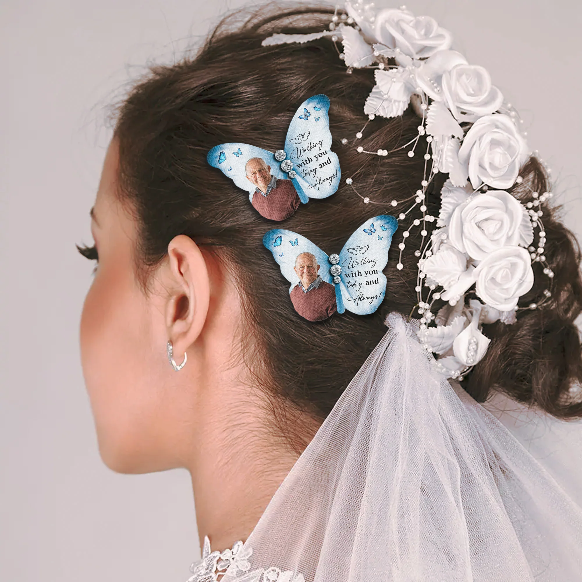 Walking With You Today & Always Wedding Bridal Keepsake - Personalized Brooch - Image 2
