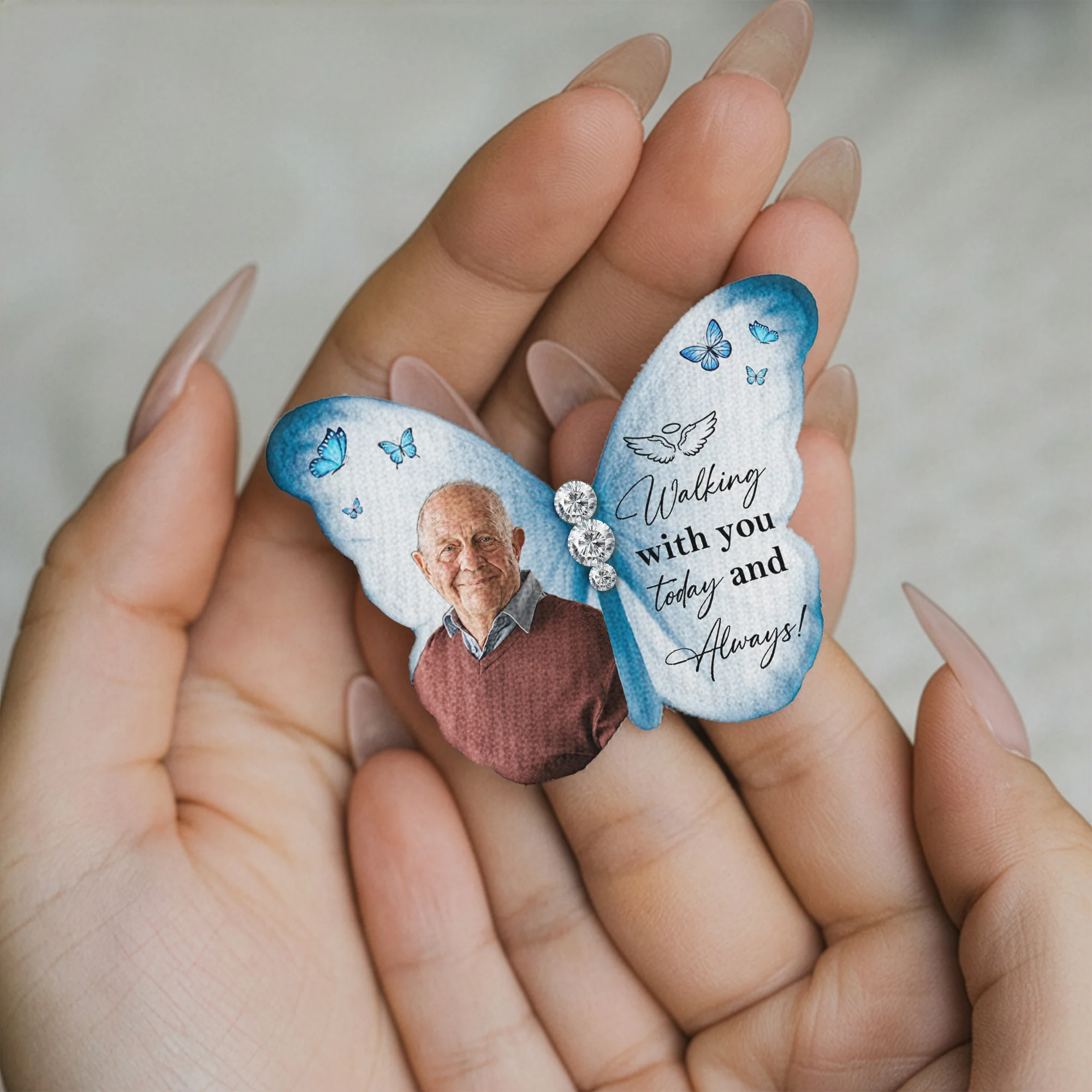 Walking With You Today & Always Wedding Bridal Keepsake - Personalized Brooch - Image 6