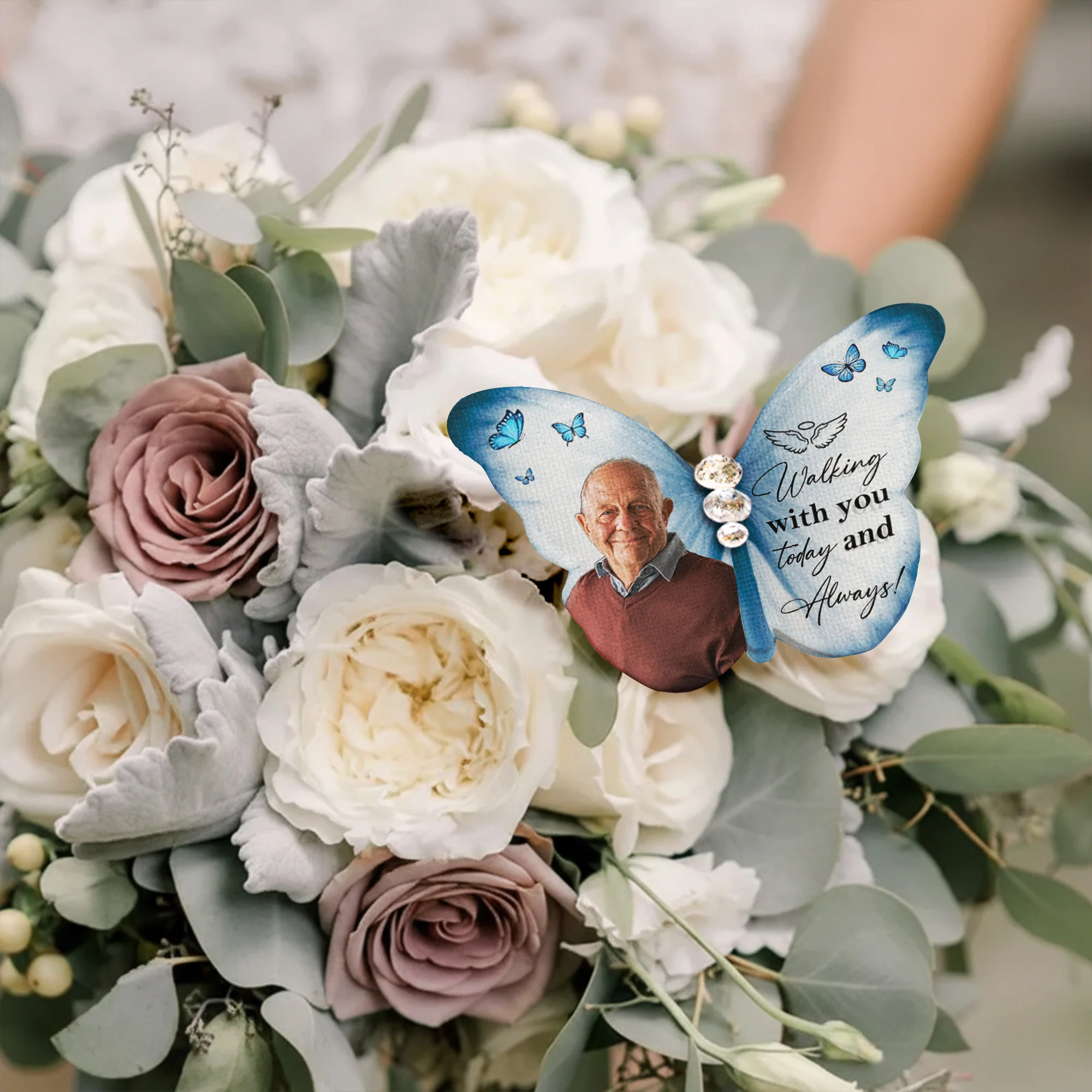 Walking With You Today And Always - Personalized Brooch - Image 8