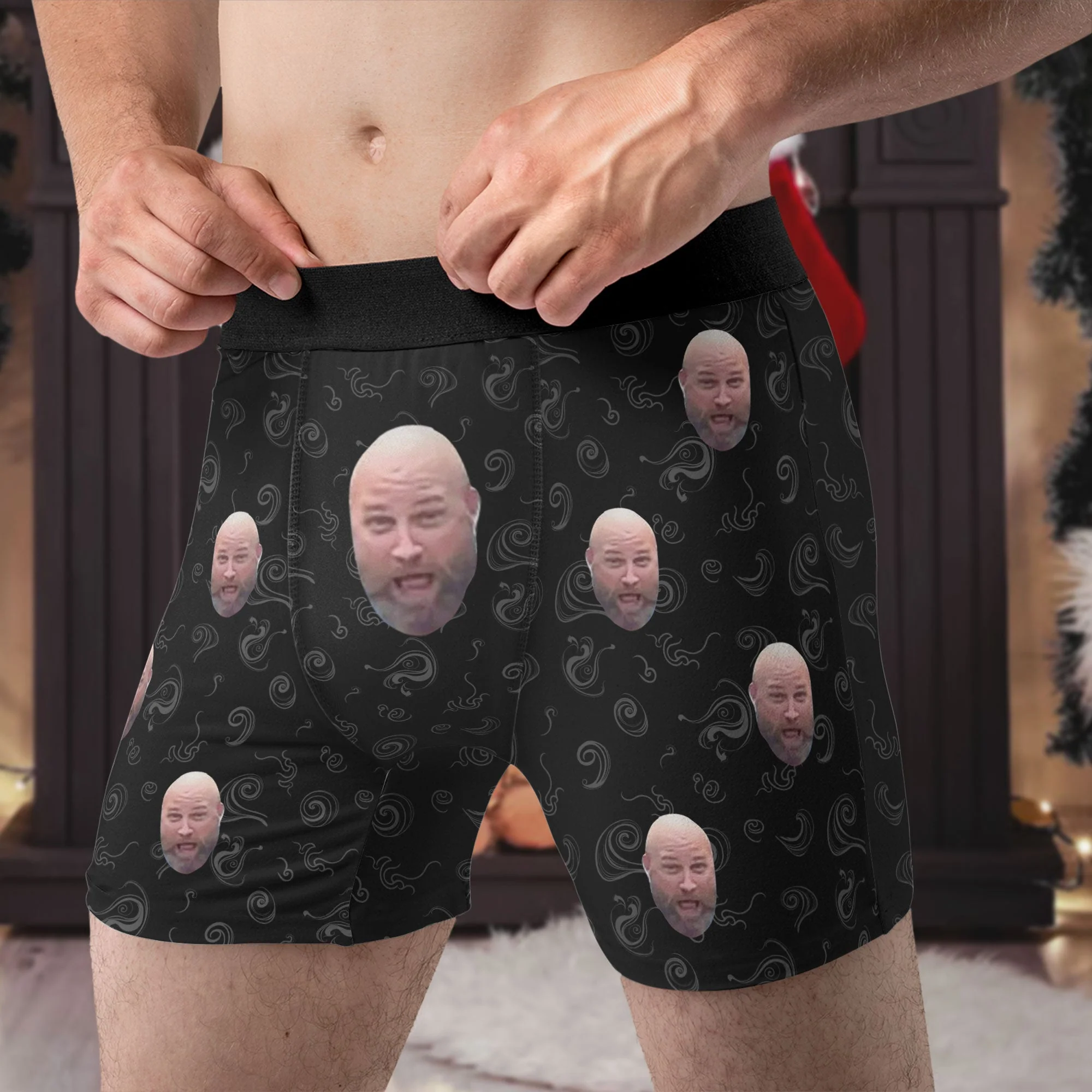 Warning Strong Winds - Personalized Photo Men's Boxer Brief - Image 4