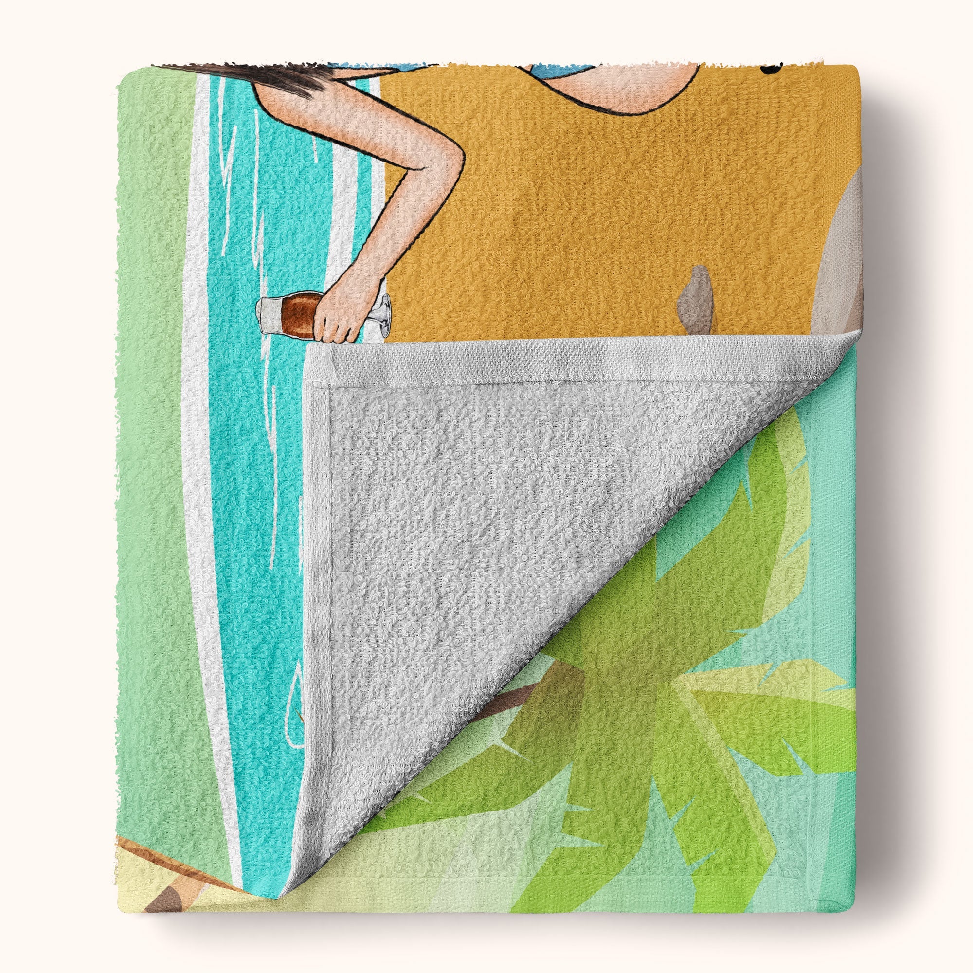 Warning The Girls Are Drinking Again - Personalized Beach Towel - Image 3