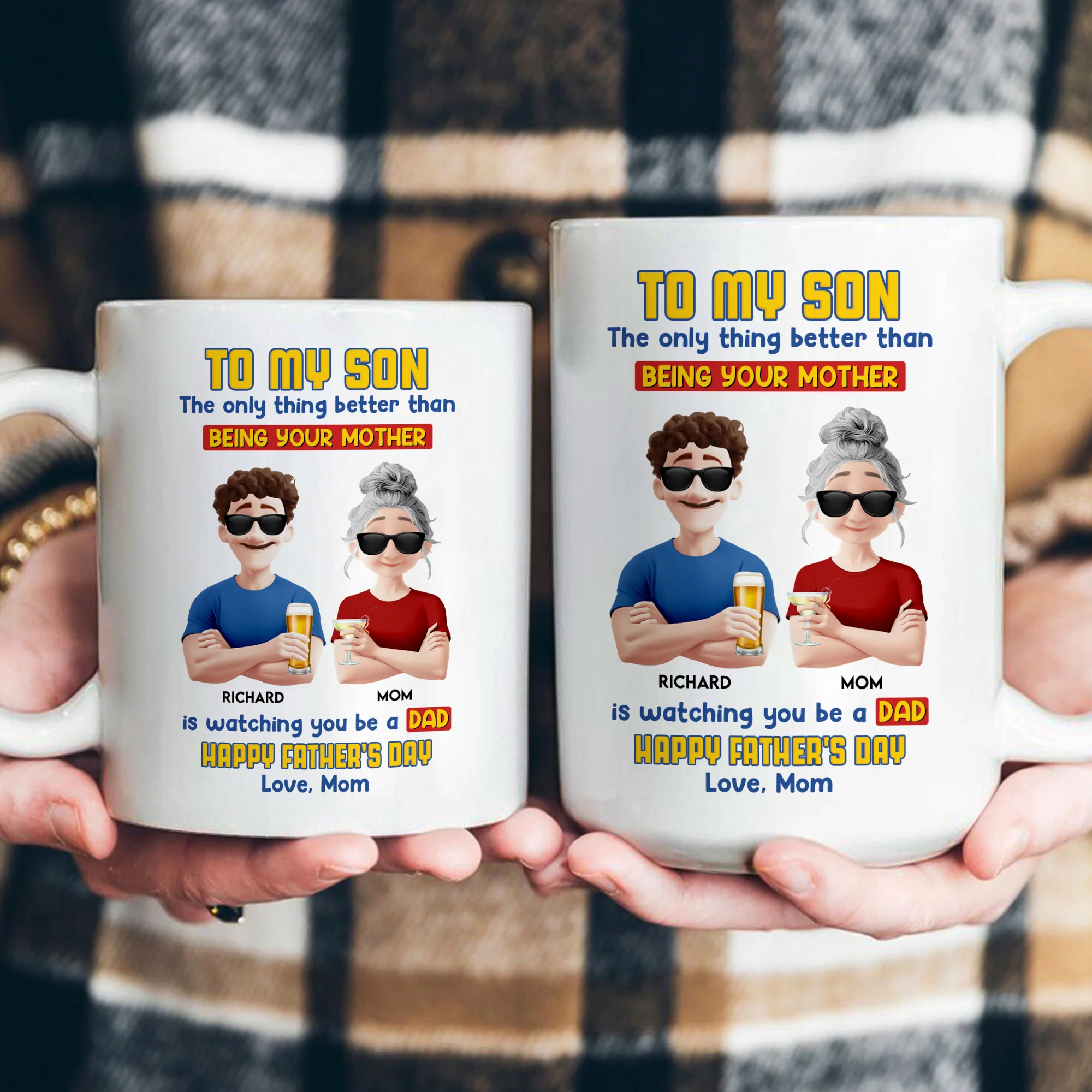 Watching You Be A Dad - Personalized Mug - Image 3