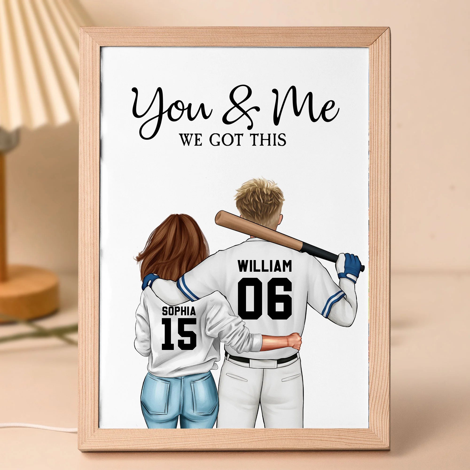 You & Me We Got This - Personalized Light Up Picture Frame - Image 4