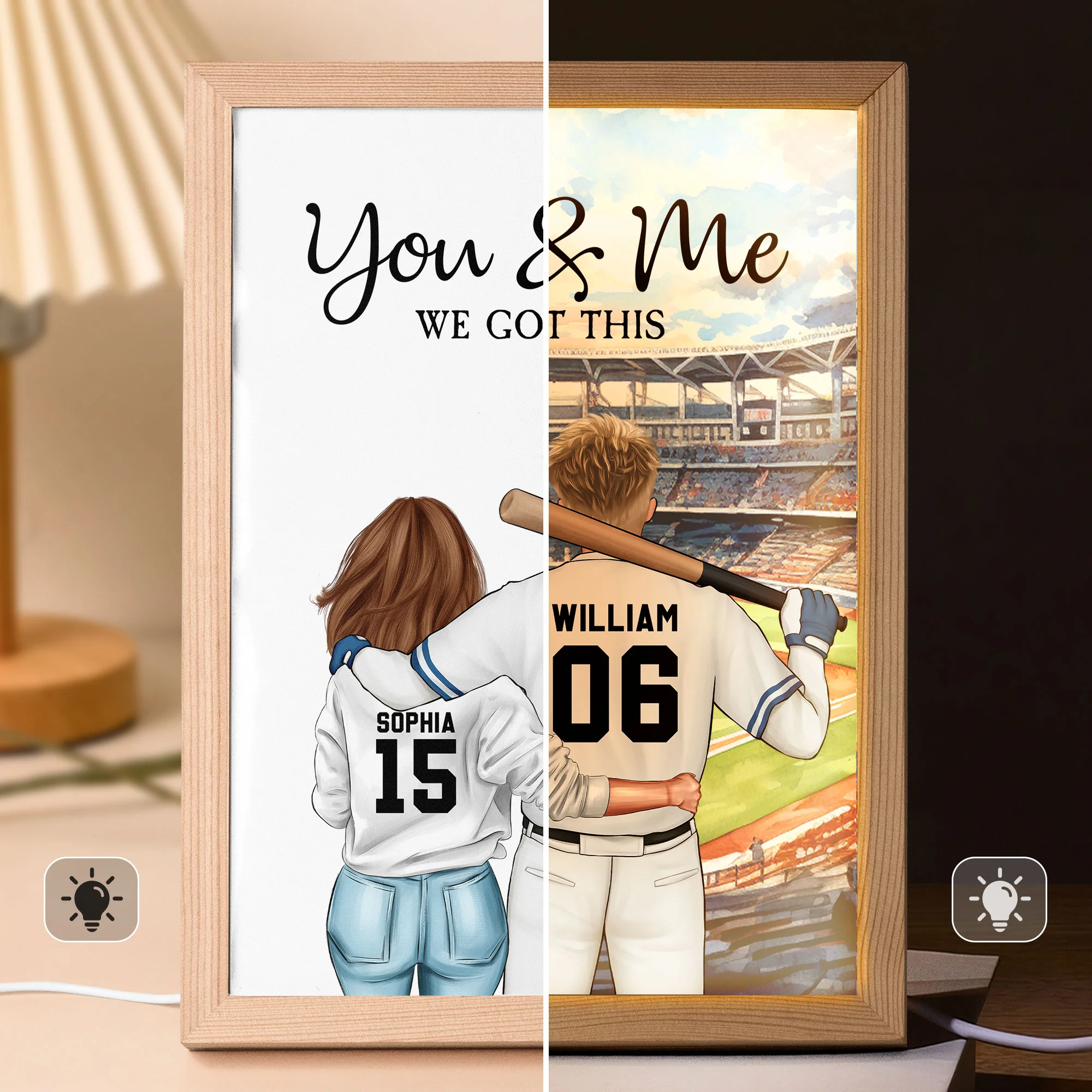 You & Me We Got This - Personalized Light Up Picture Frame - Image 5