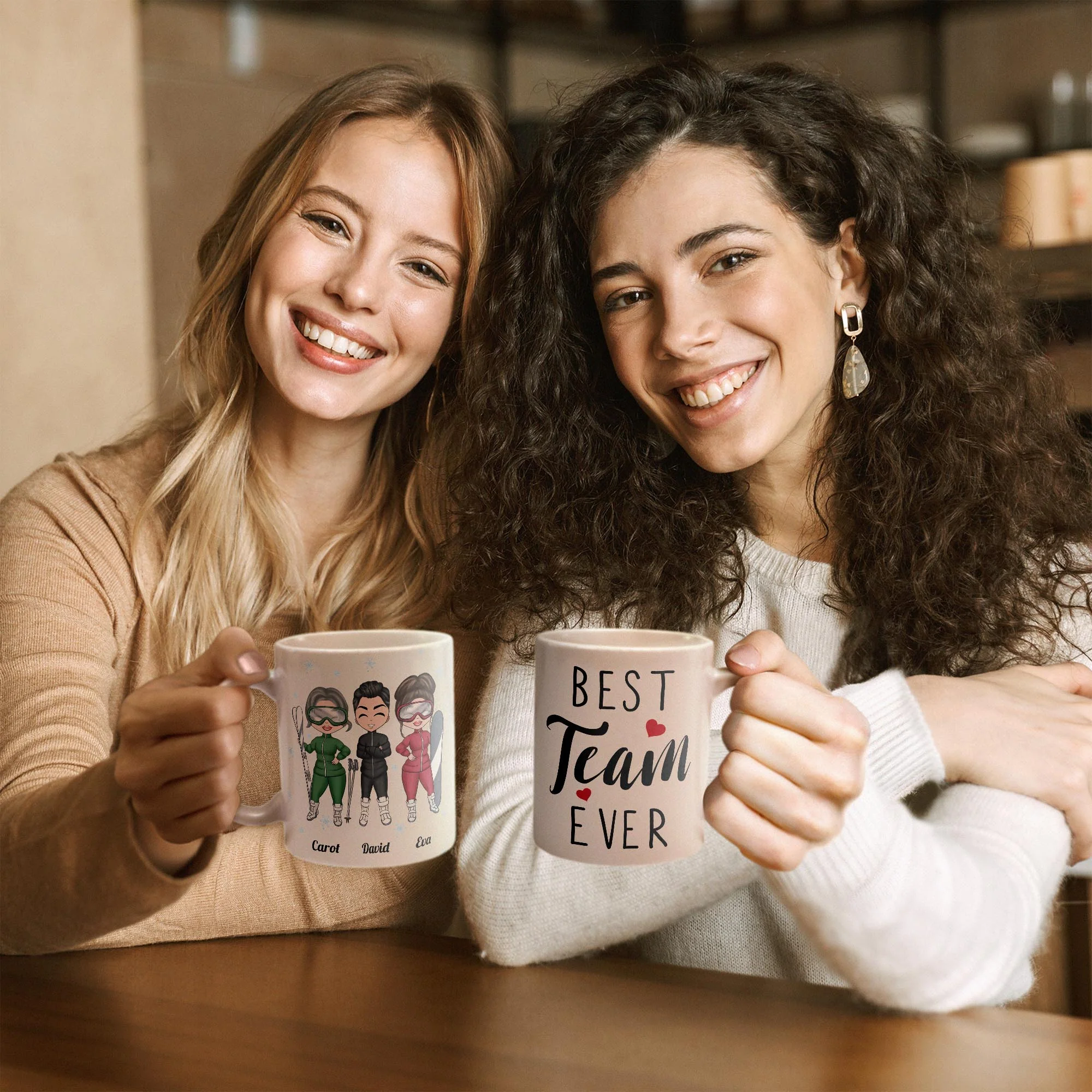 We Are A Team - Personalized Mug - Birthday Gift For Best Friends, Skiing Team, Skiing Lovers - Image 6