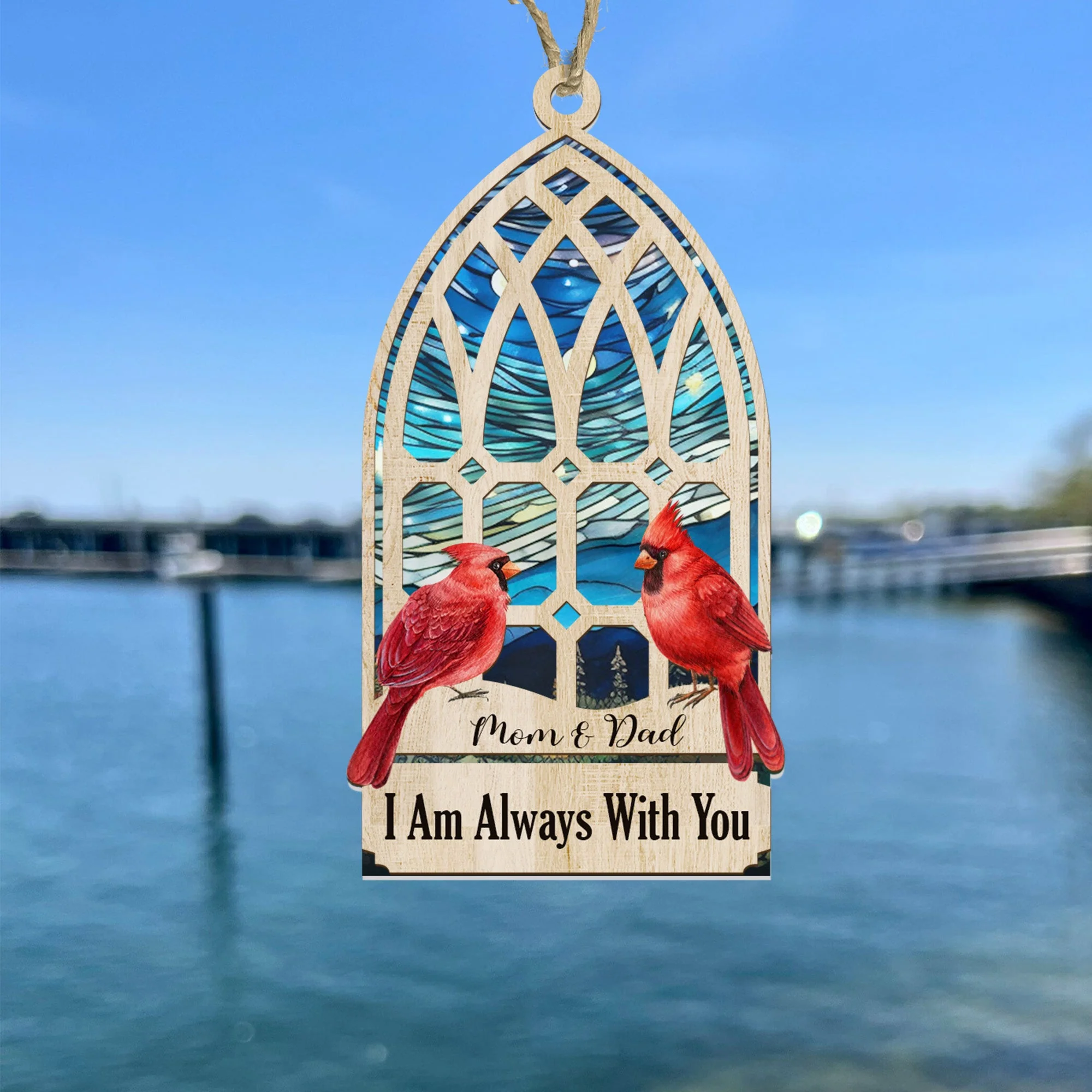 We Are Always With You Memorial Window - Personalized Suncatcher Ornament - Image 3