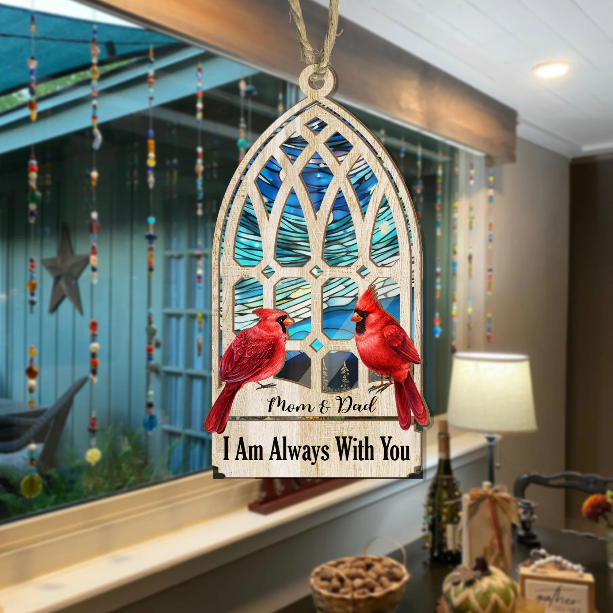 We Are Always With You Memorial Window - Personalized Suncatcher Ornament - Image 5