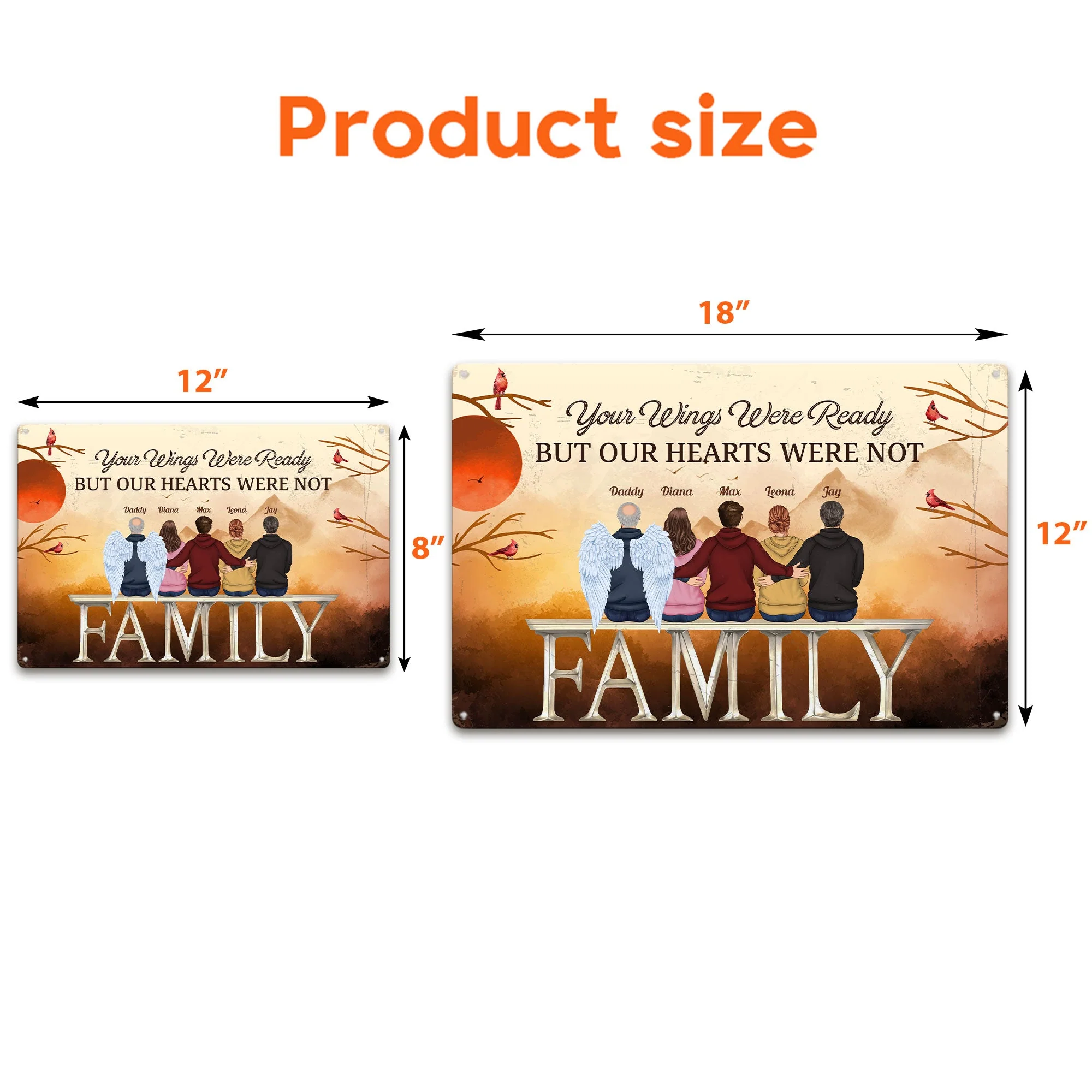 We Are Always With You - Personalized Metal Sign - Image 3