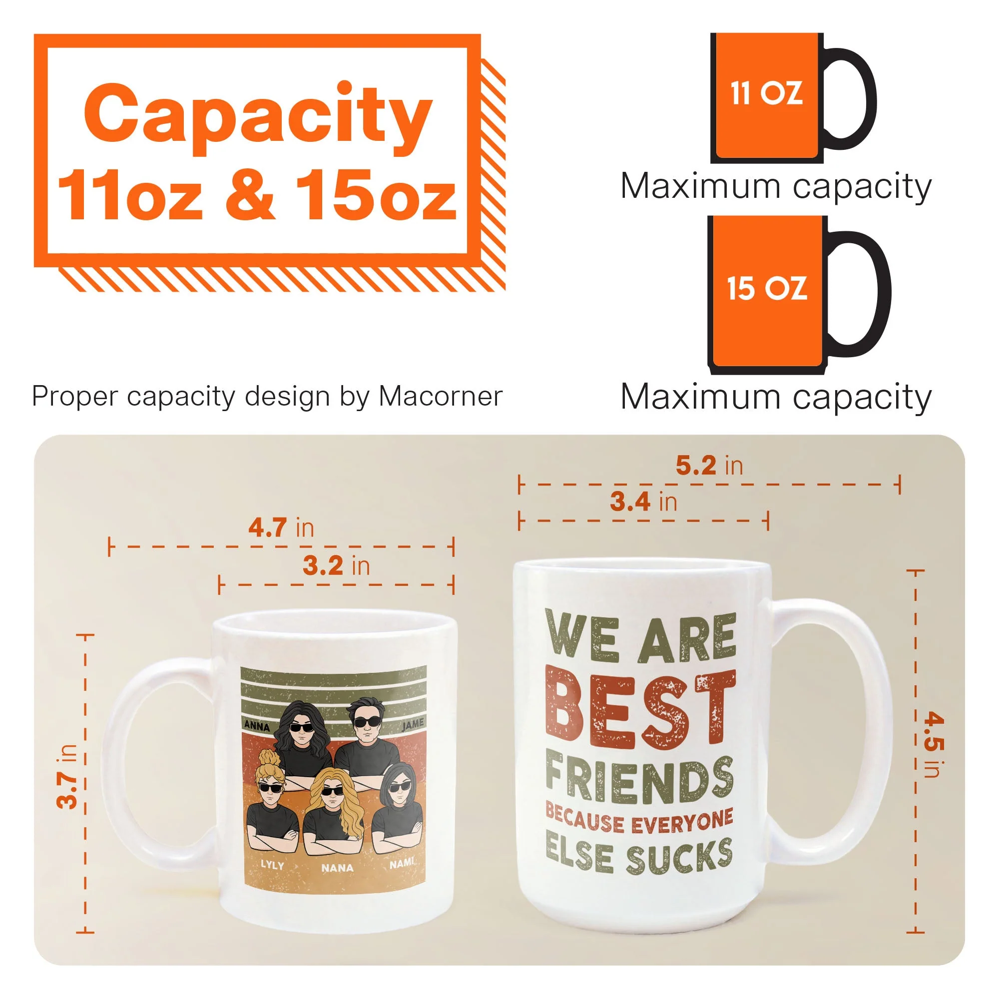 We Are Best Friends Because Everyone Else Sucks - Personalized Mug - Birthday, Loving, Funny Gift For Friends, Best Friends, BFF - Image 3