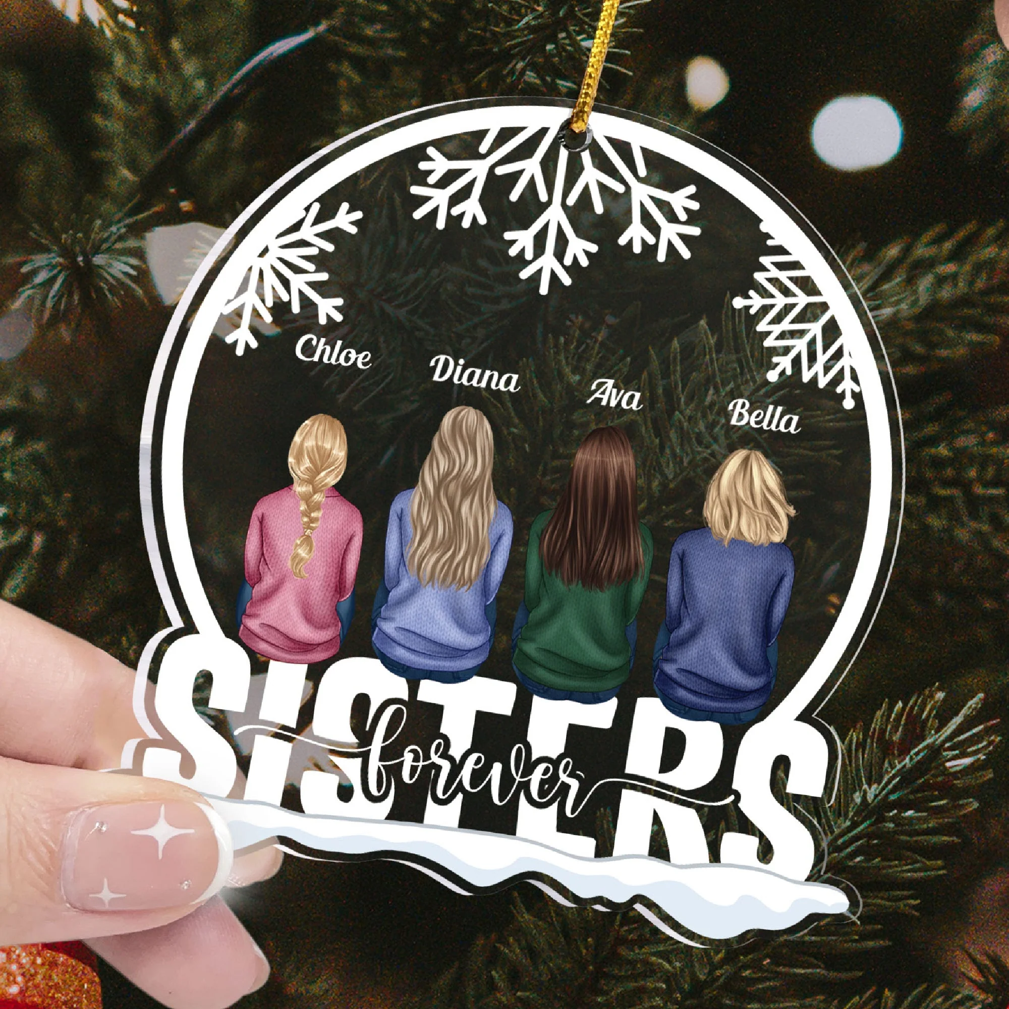 We Are Family Forever - Personalized Family Ornament - Image 2