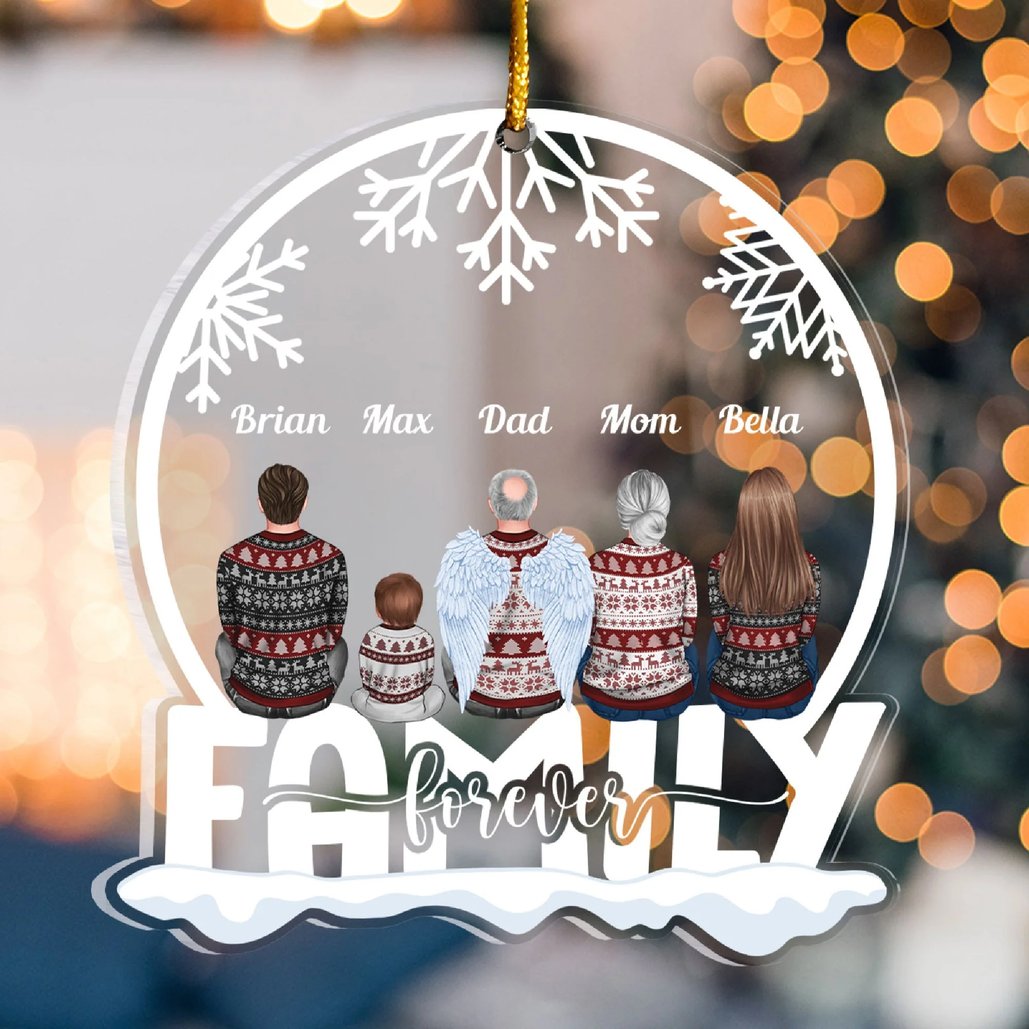 We Are Family Forever - Personalized Family Ornament - Image 3