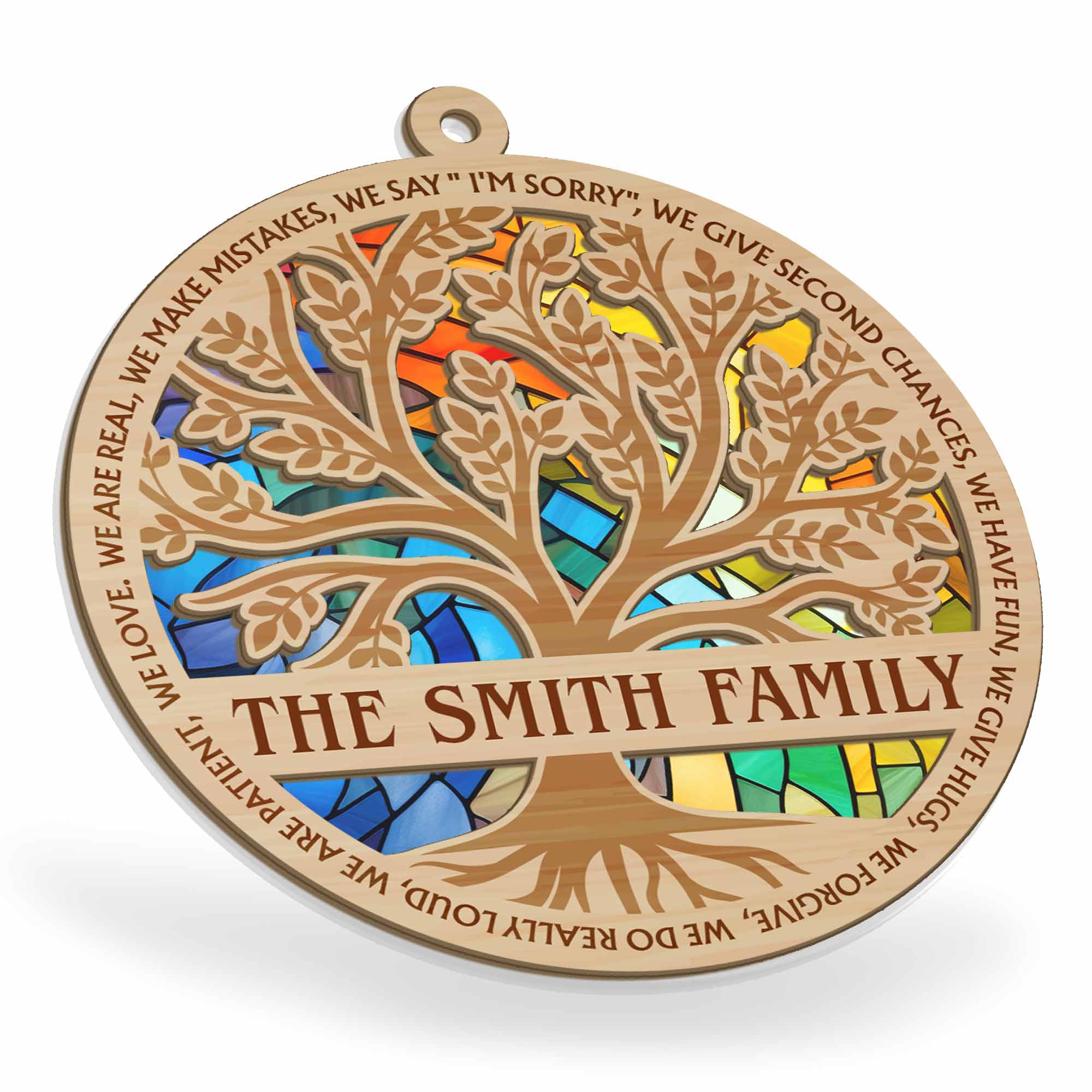 We Do Family - Personalized Suncatcher Ornament - Image 4