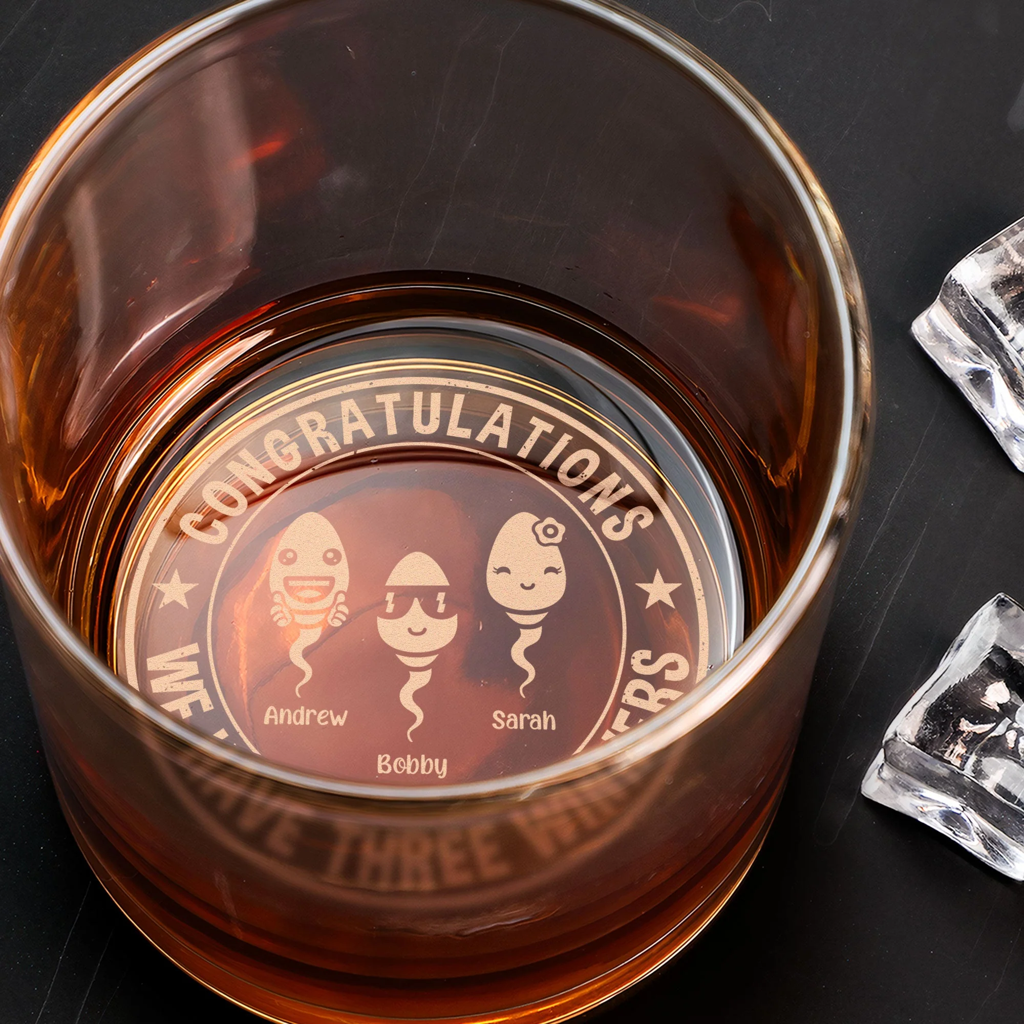 We Have A Winner - Personalized Engraved Whiskey Glass - Image 3