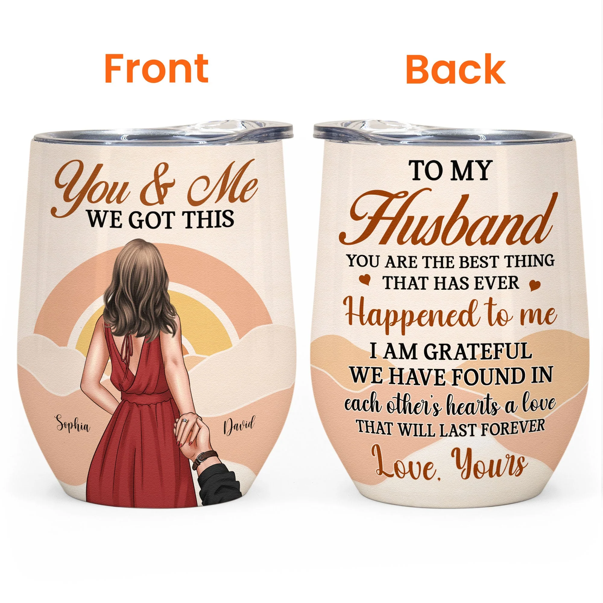 We Have Found Each Other - Personalized Wine Tumbler - Image 3