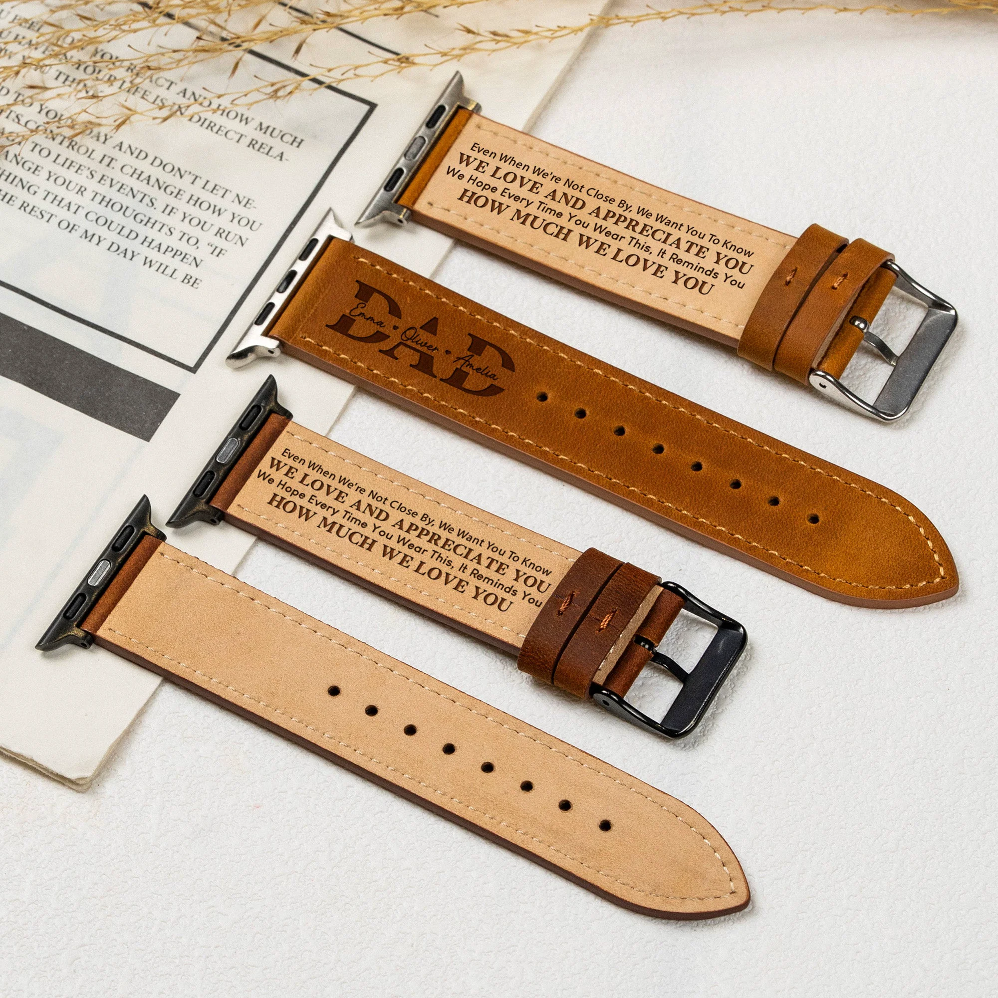 We Hope Every Time You Wear This, It Reminds You How Much We Love You - Personalized Watch Band - Image 4