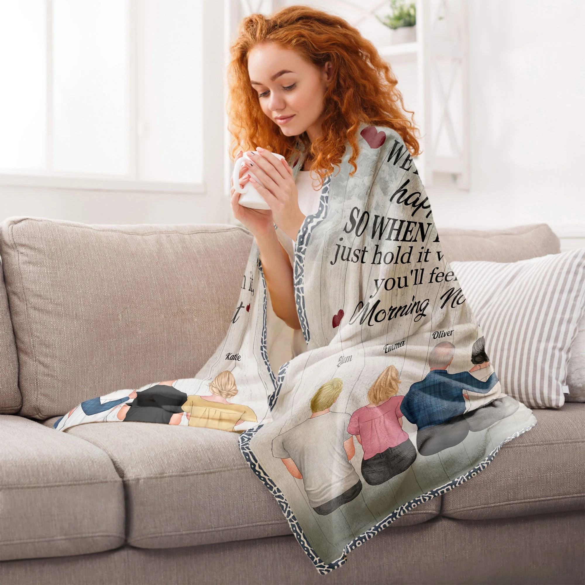 We Hugged This Blanket - Personalized Blanket - Image 6