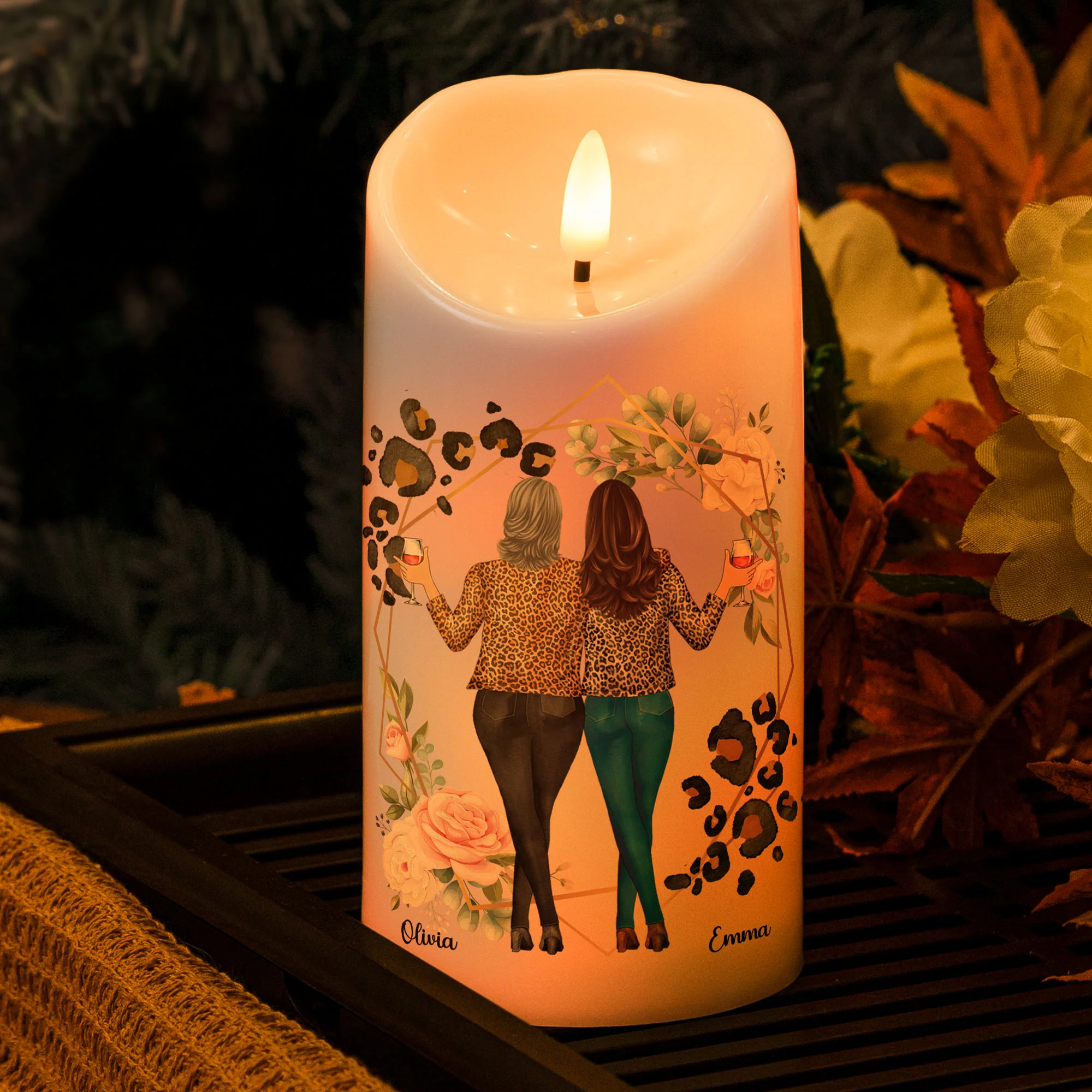 We’ll Be Friends Until We’re Old - Personalized LED Candle - Image 2