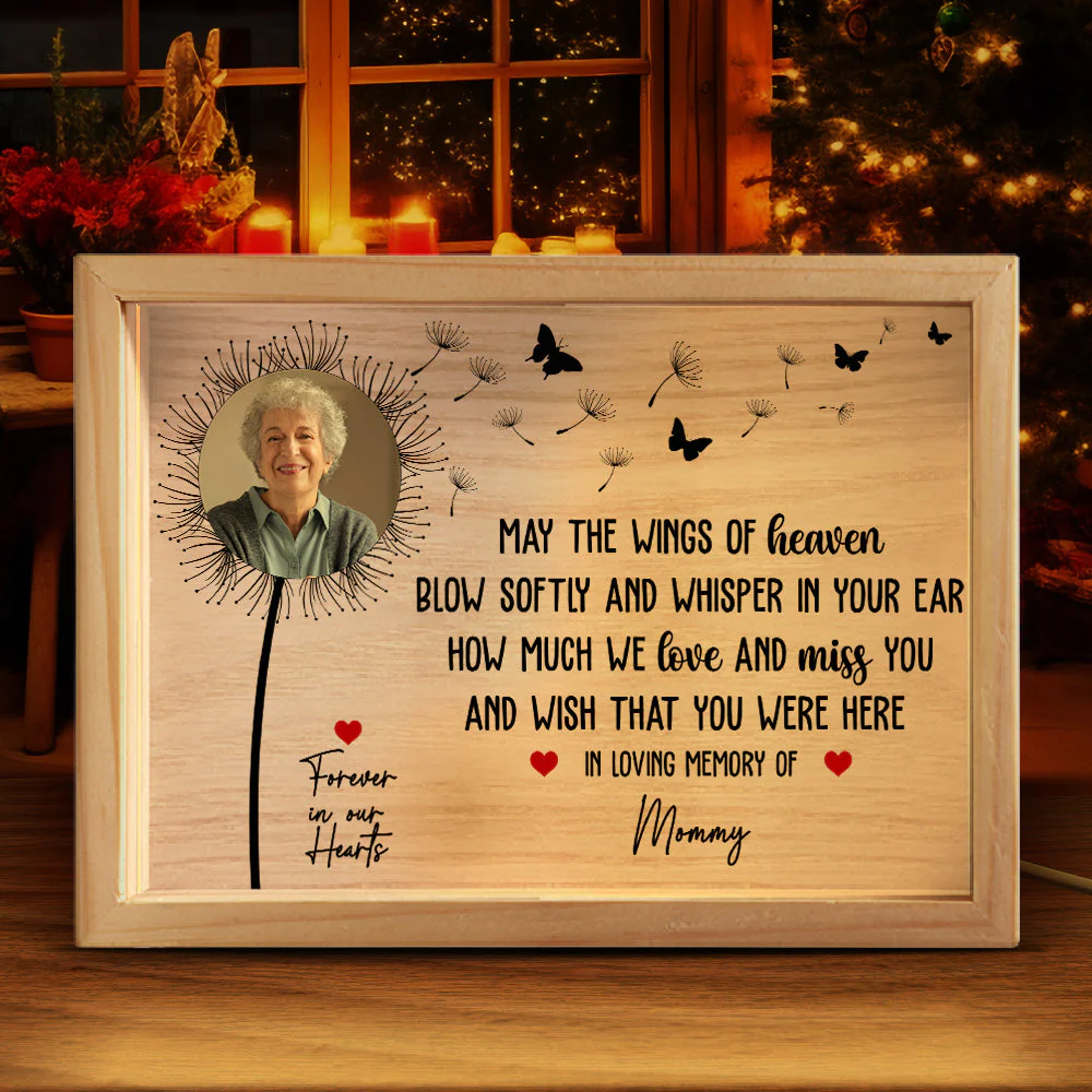 We Love And Miss You - Personalized Photo Frame Light Box - Image 2