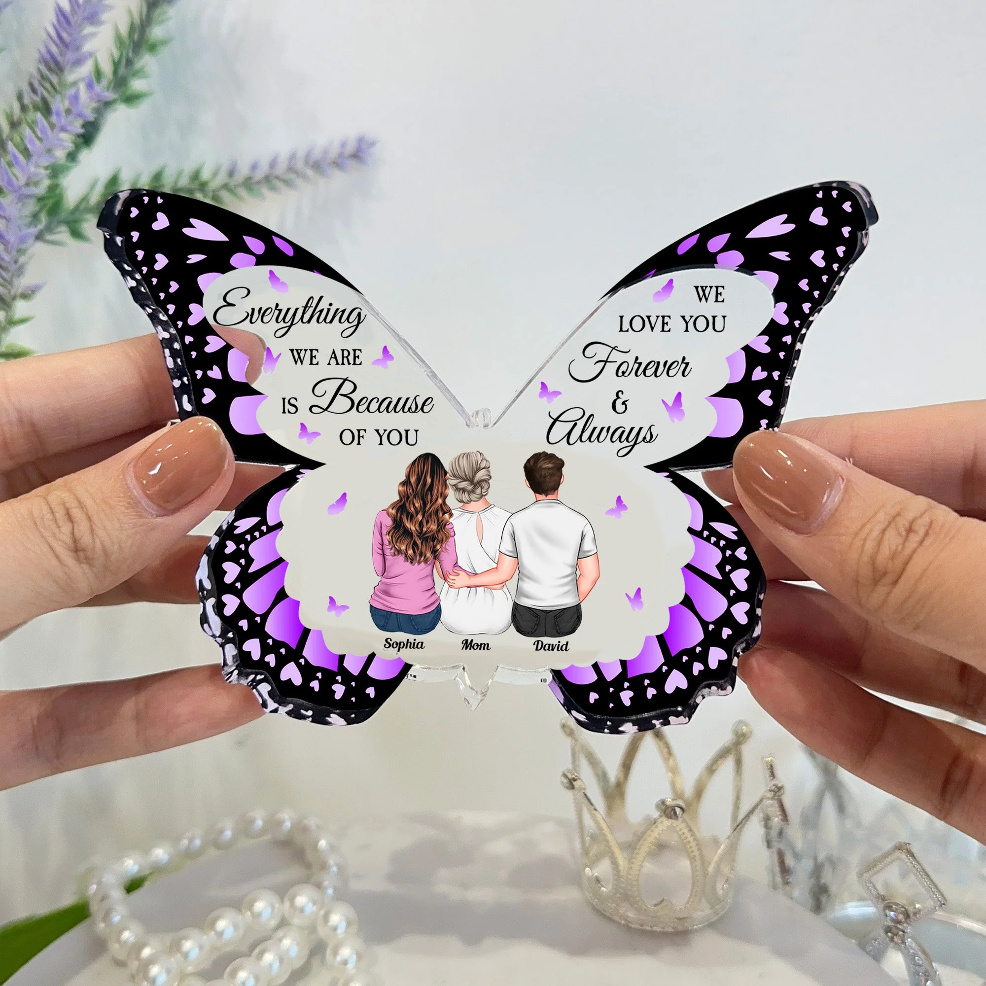 We Love You Forever & Always - Personalized Acrylic Plaque - Image 4