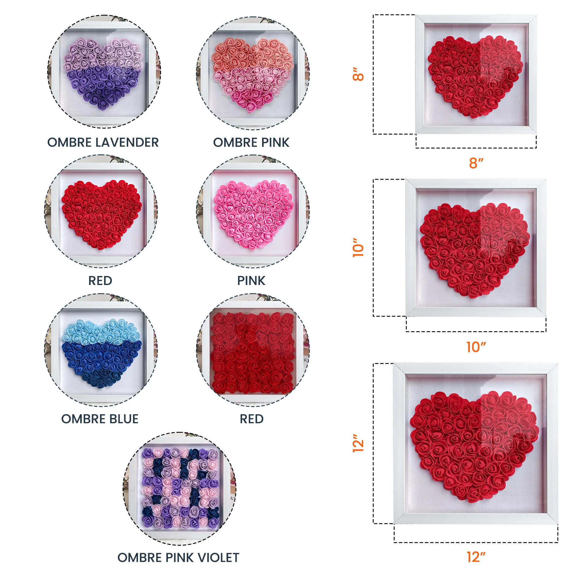 We Love You Mom - Personalized Flower Shadow Box With LED Light - Image 6