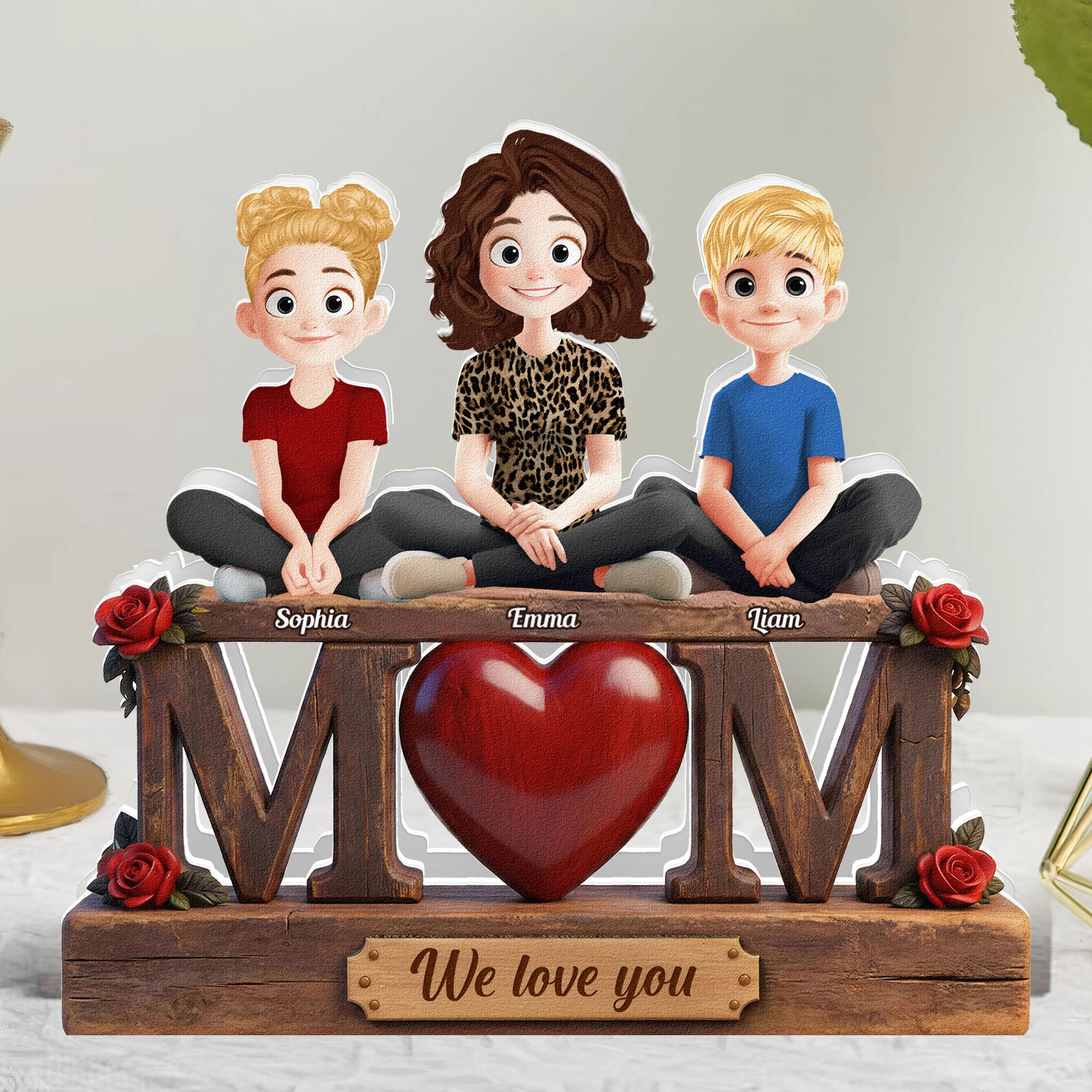 We Love You Mother's Day Gift For Mom, Mum, Wife - Personalized Night Light - Image 2