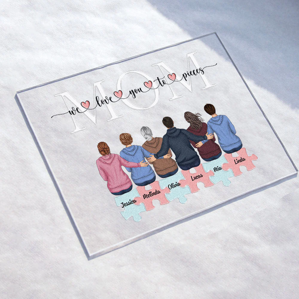 We Love You To Pieces - Personalized Acrylic Plaque - Image 3